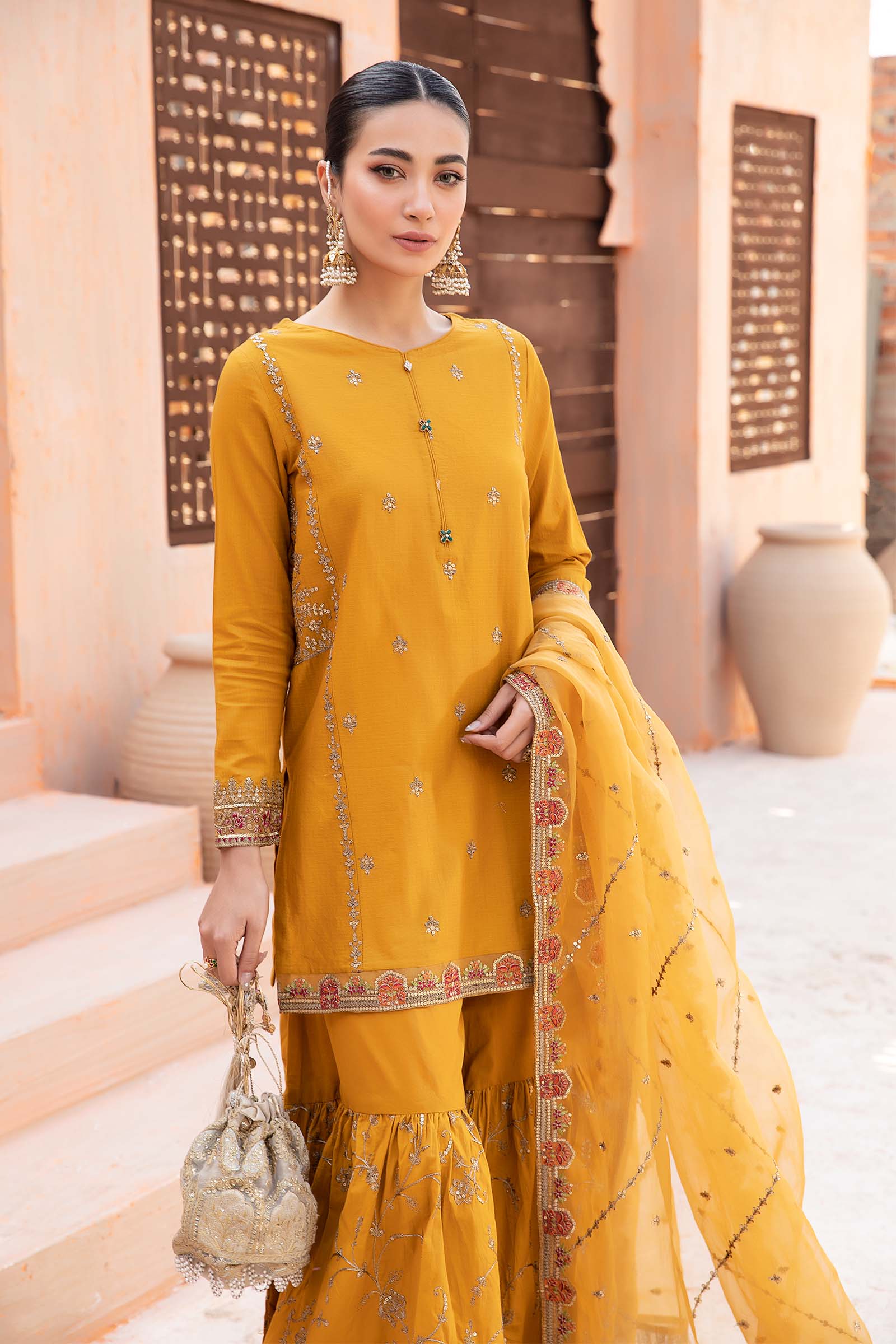 3 Piece Embroidered Dobby Suit - Image 2