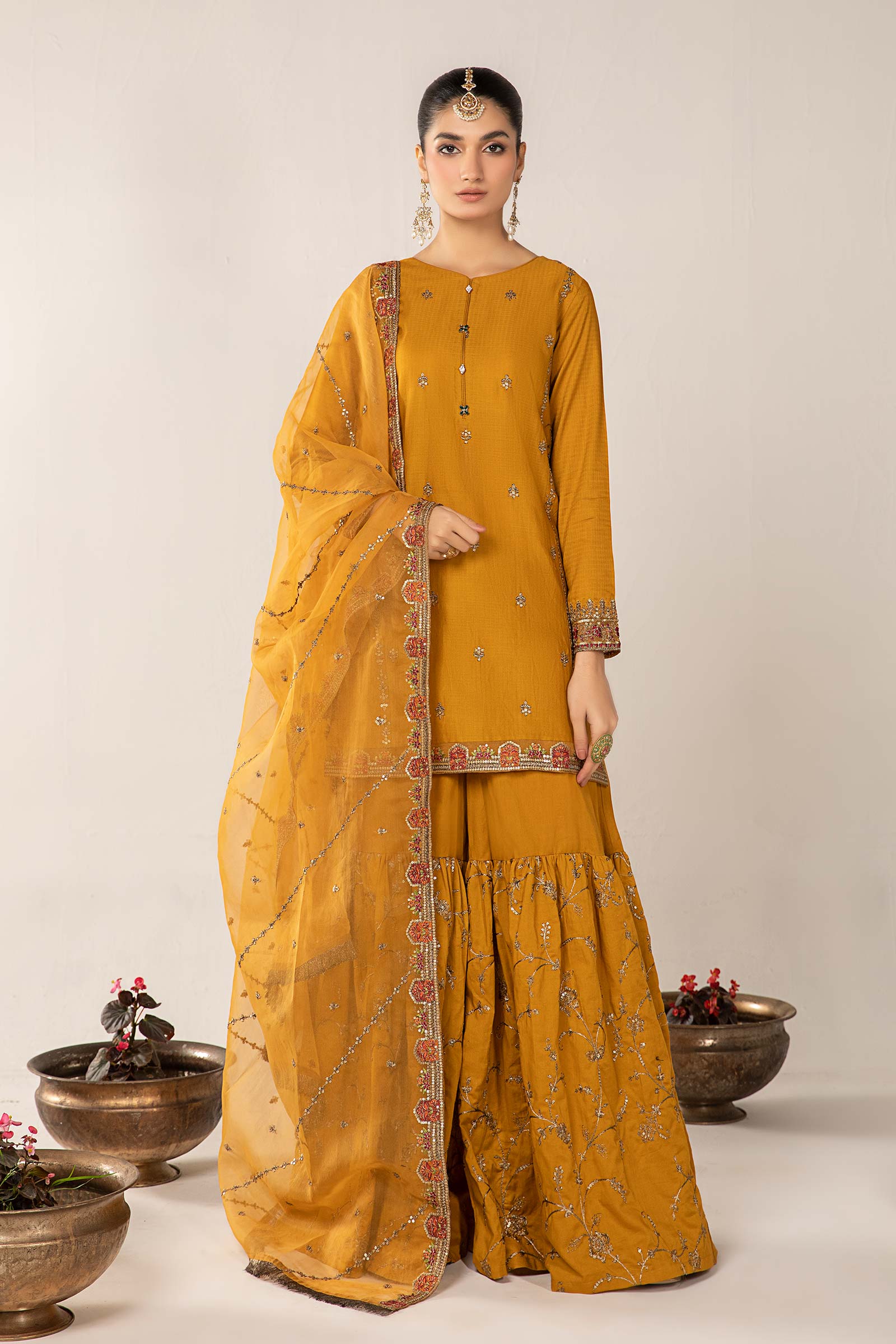 3 Piece Embroidered Dobby Suit - Image 3