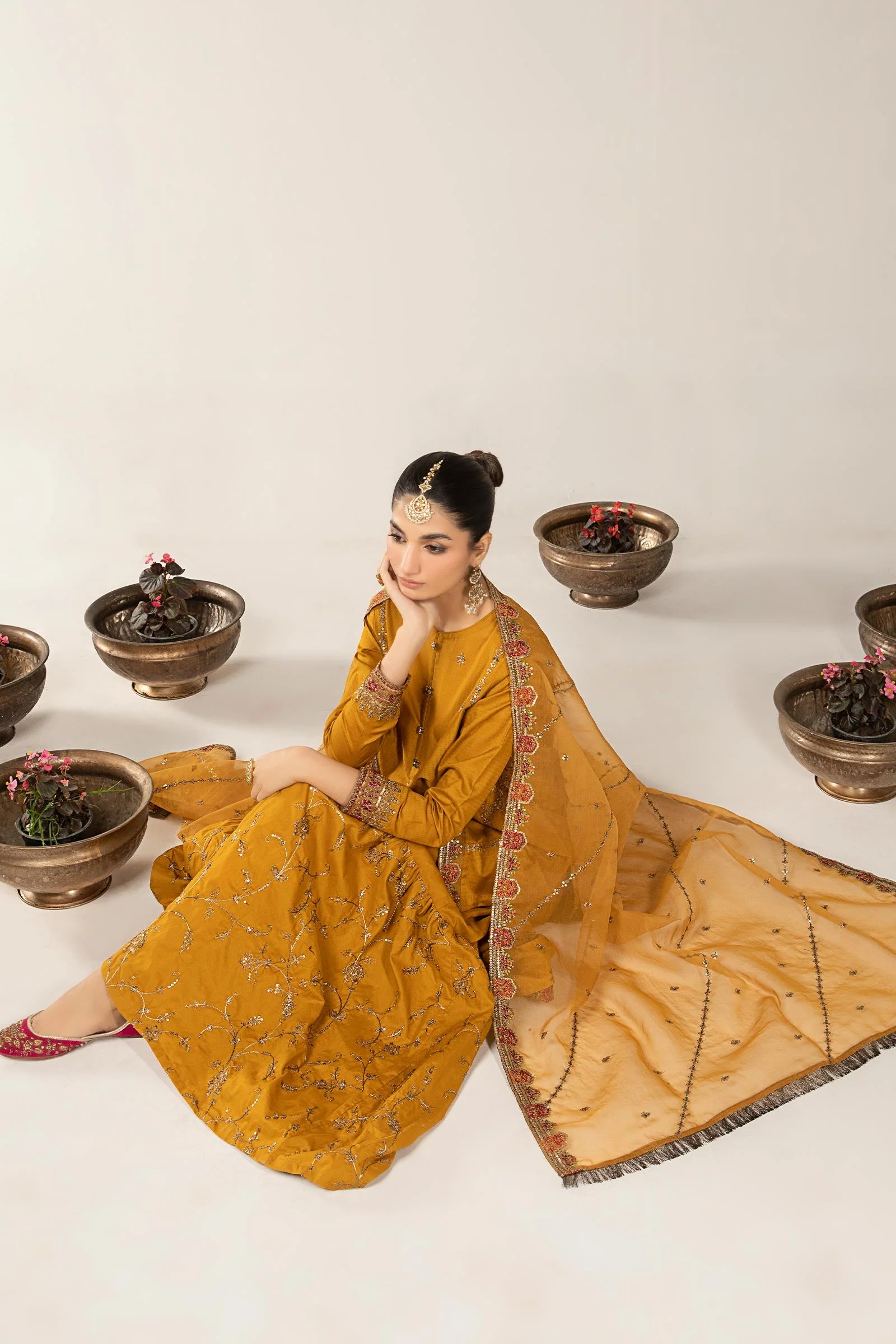 3 Piece Embroidered Dobby Suit - Image 6