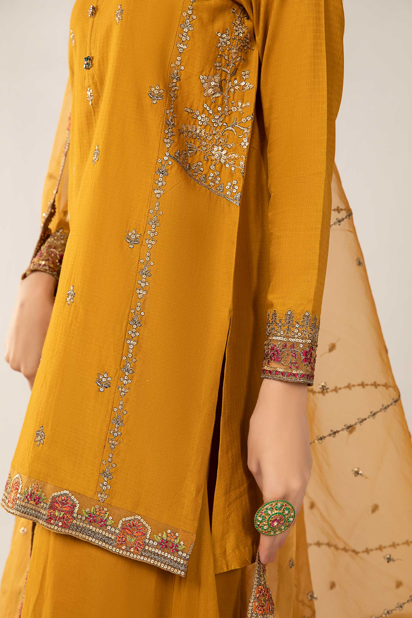 3 Piece Embroidered Dobby Suit - Image 9