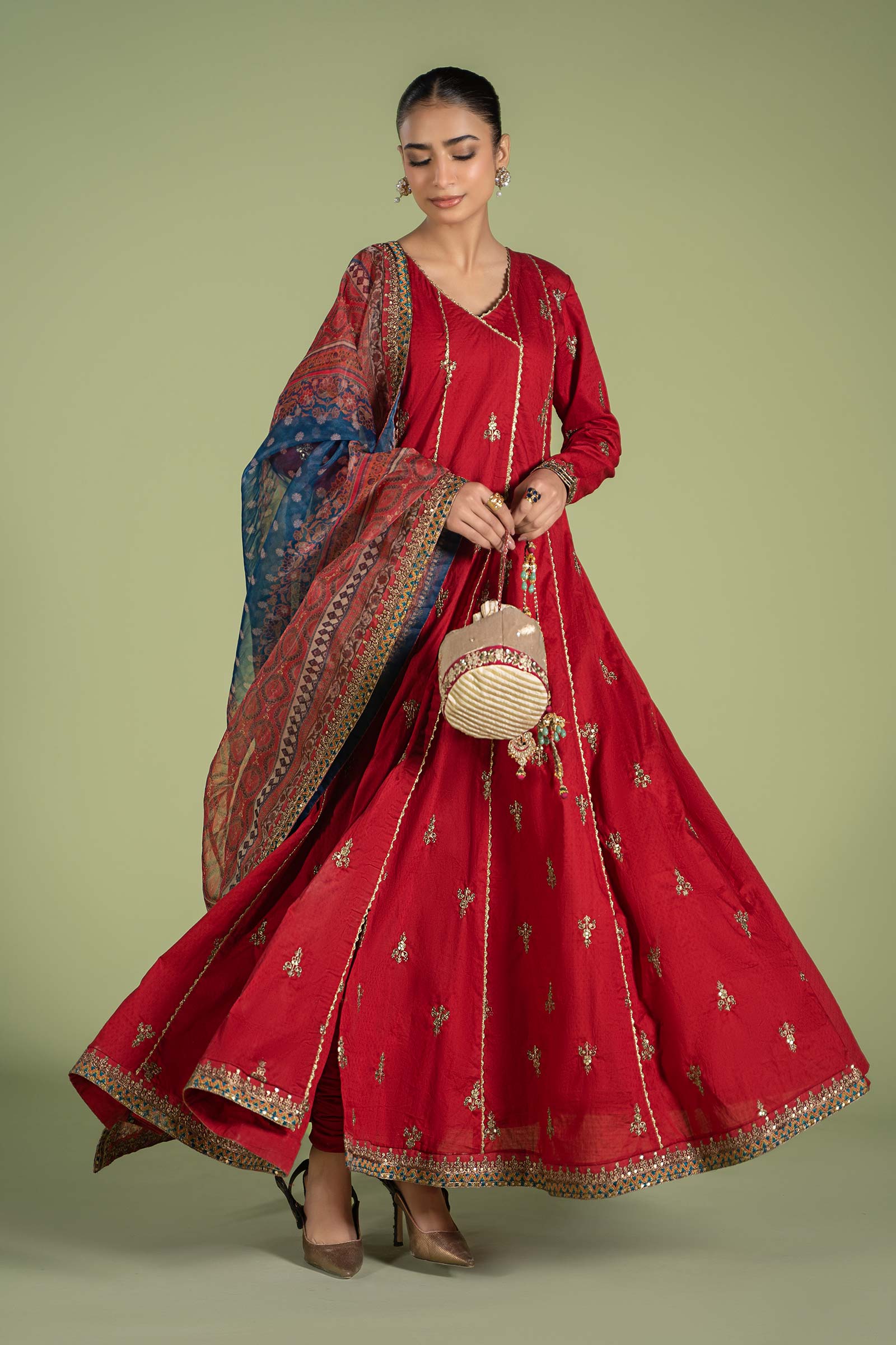 3 Piece Embroidered Dobby Suit - Image 4