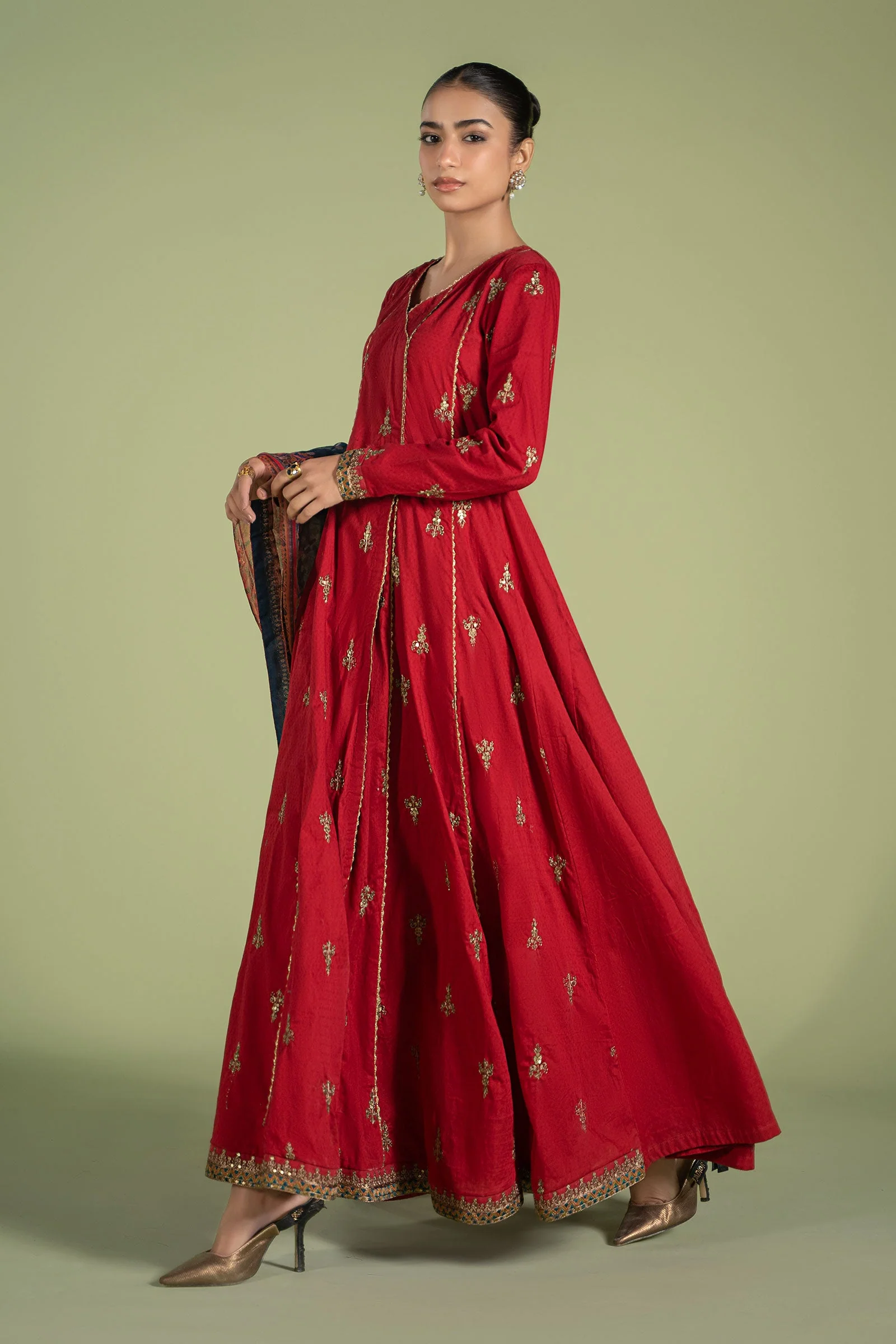 3 Piece Embroidered Dobby Suit - Image 5
