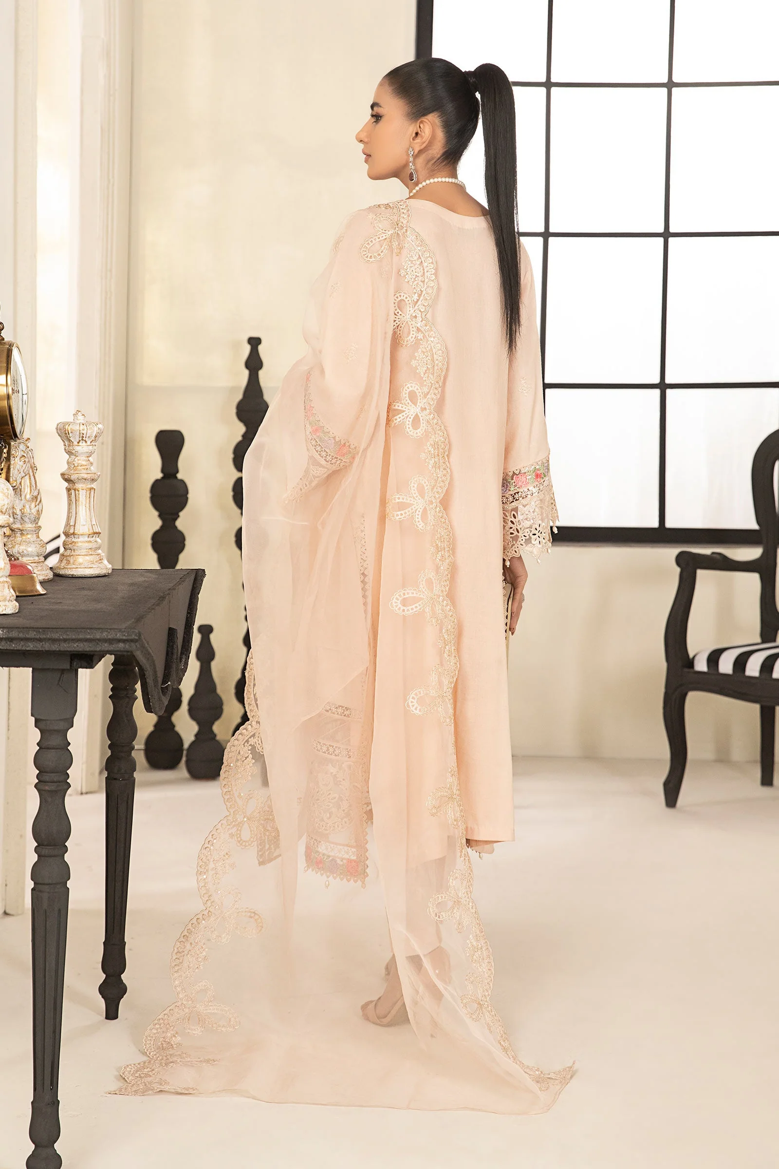 3 Piece Embroidered Dobby Suit - Image 7