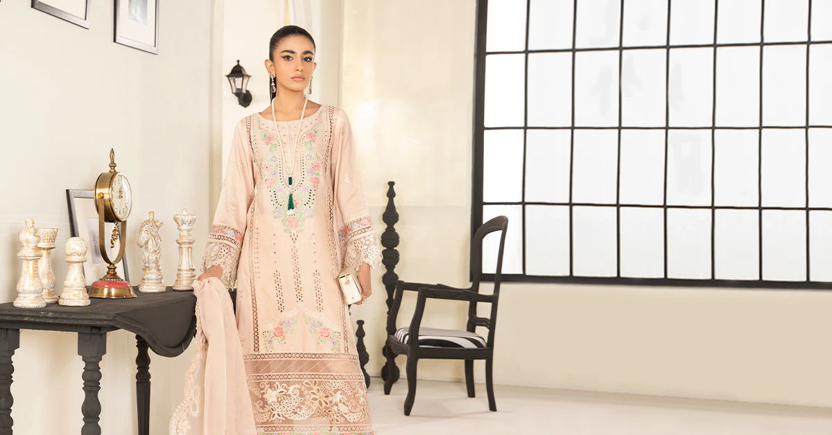 3 Piece Embroidered Dobby Suit - Image 8
