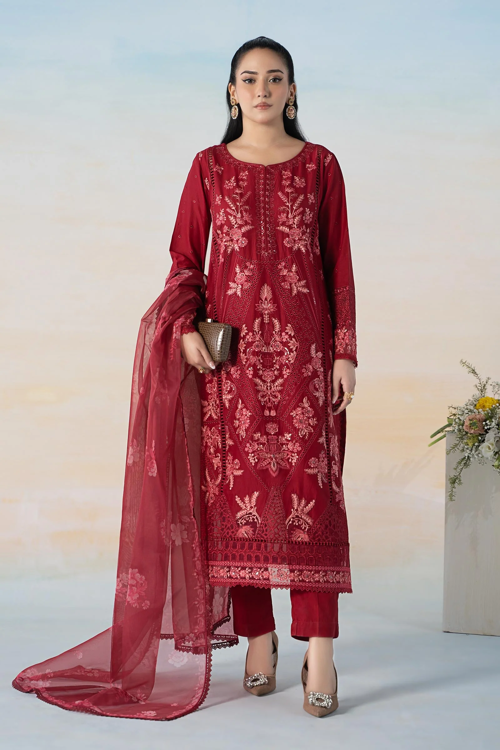 3 Piece Embroidered Lawn Suit