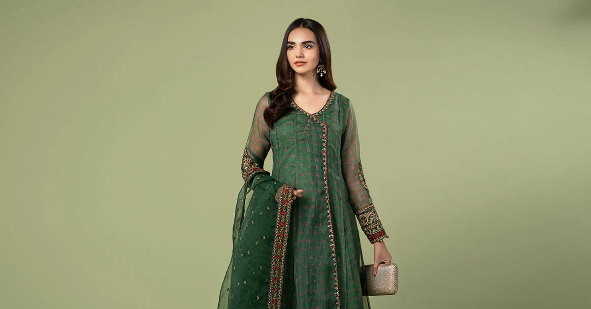 3 Piece Embroidered Net Organza Suit - Image 7