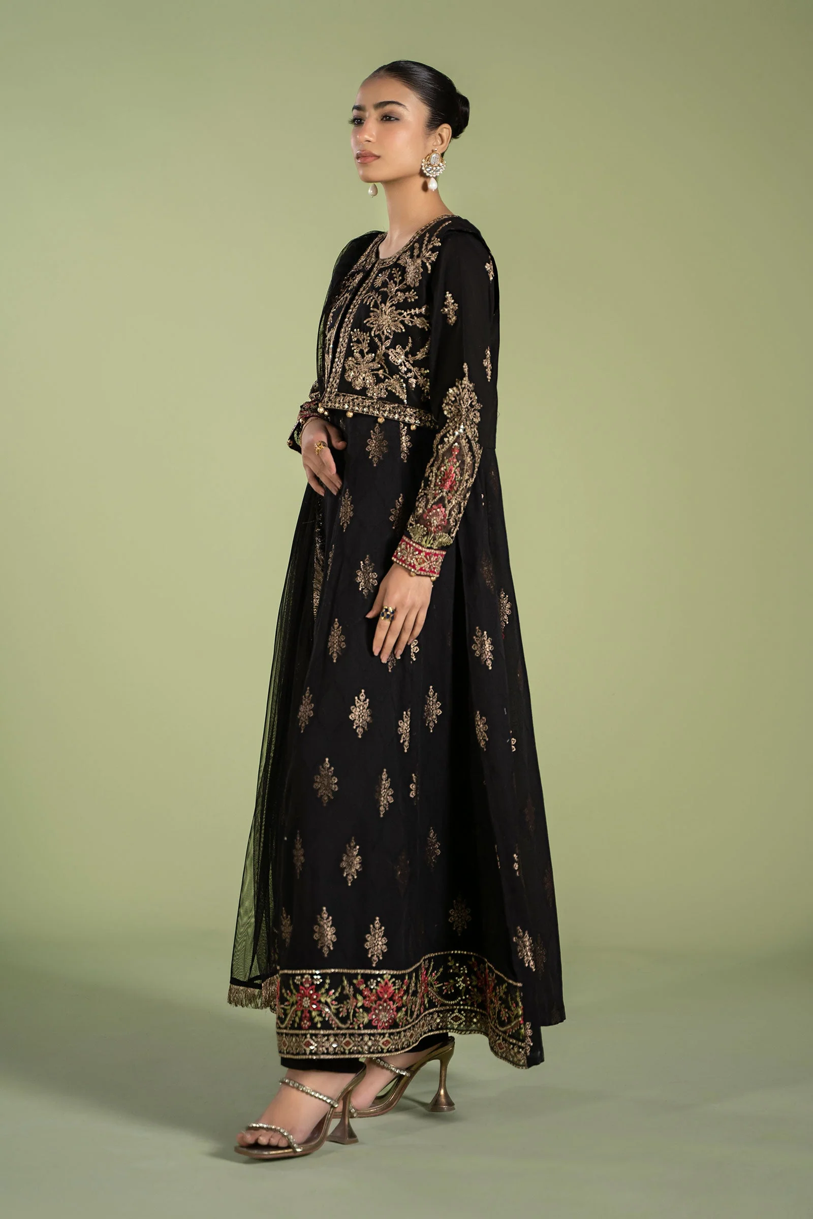 3 Piece Printed Jacquard Suit - Image 5