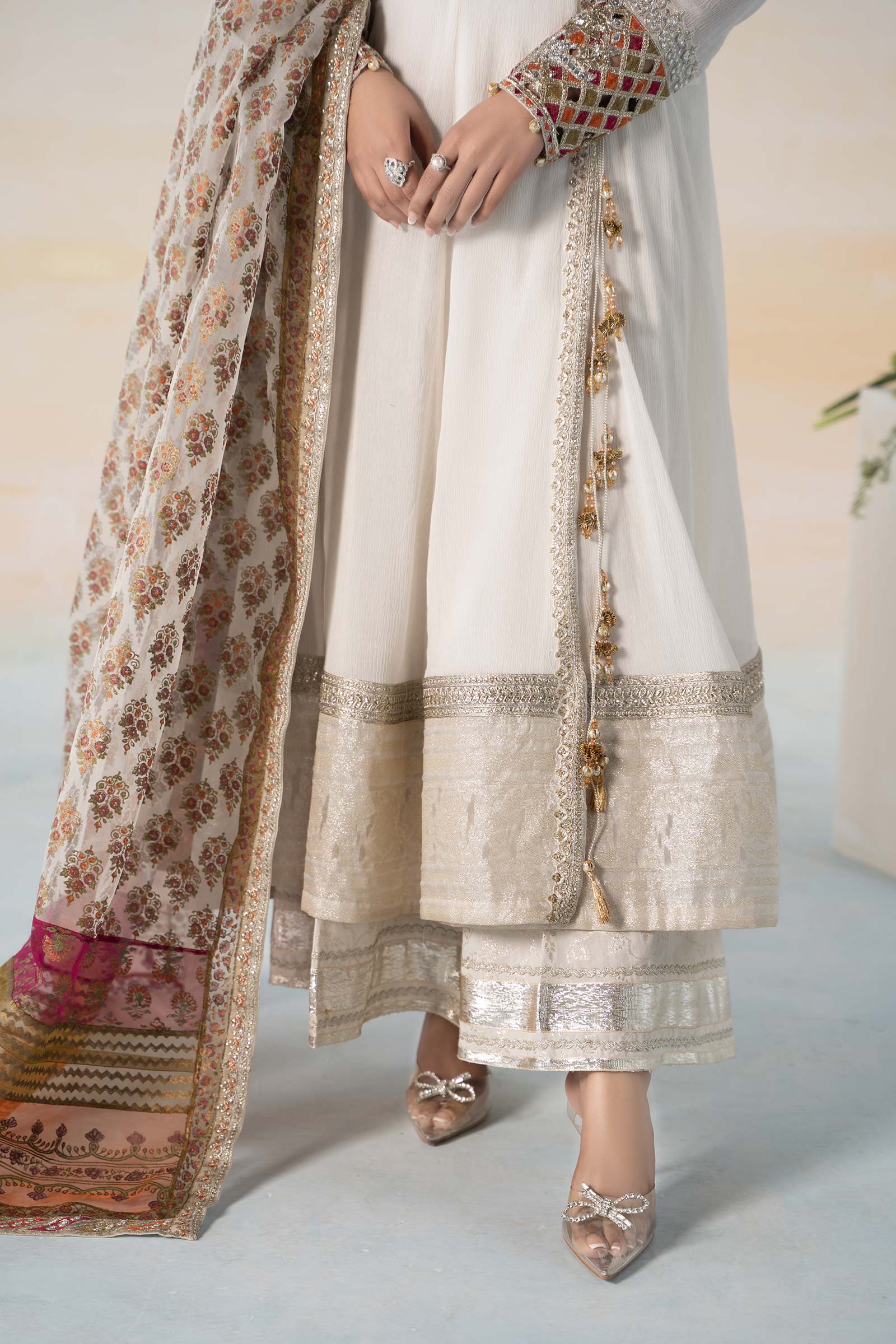 3 Piece Dyed Cotton Crinkle Suit - Image 4
