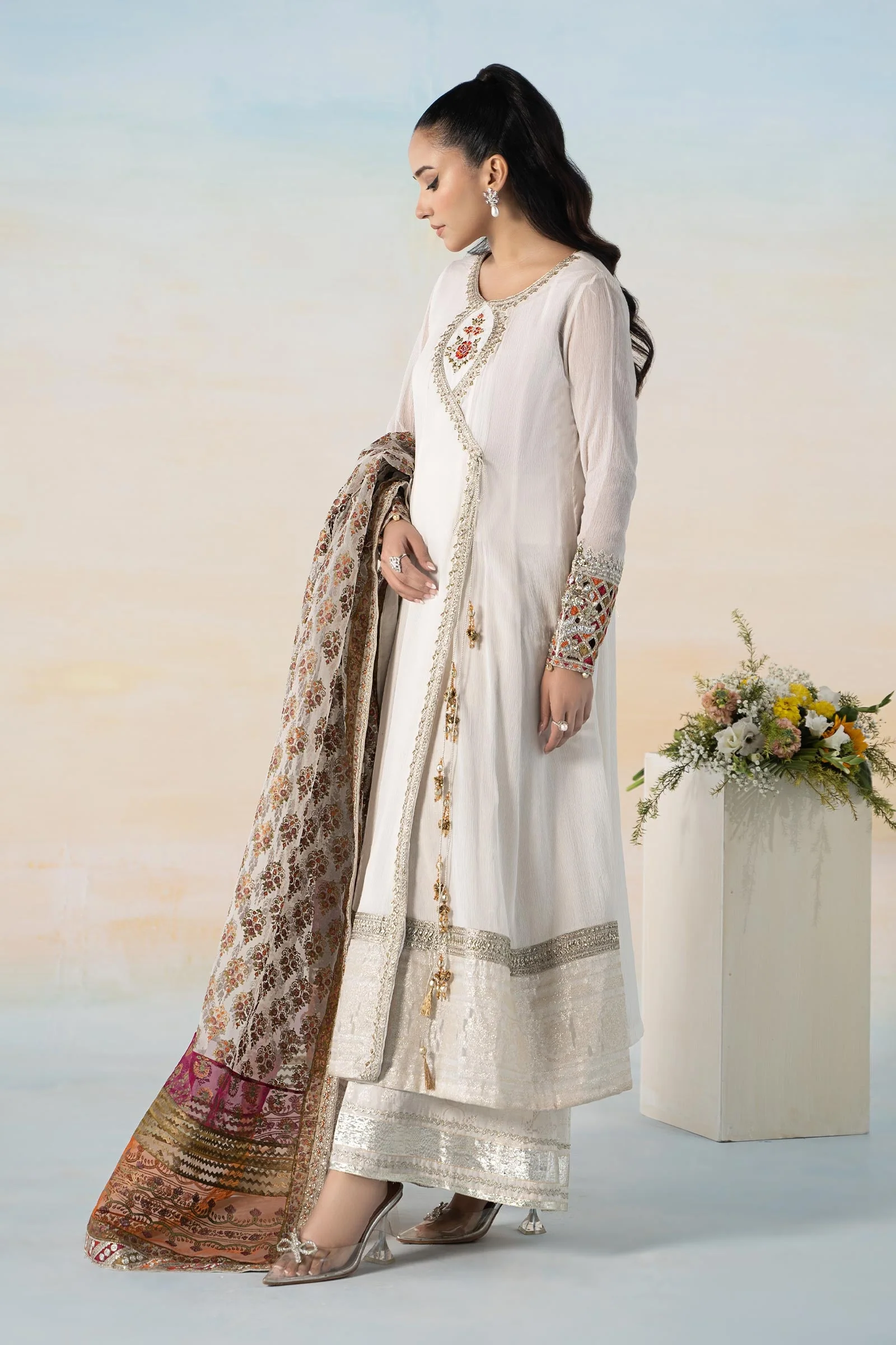 3 Piece Dyed Cotton Crinkle Suit - Image 5