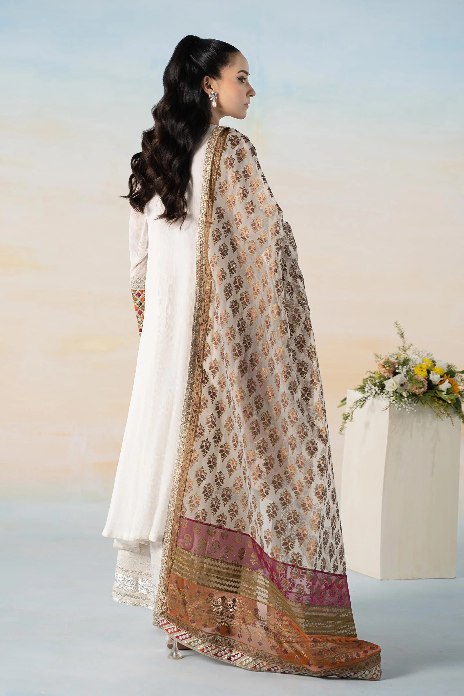 3 Piece Dyed Cotton Crinkle Suit - Image 6