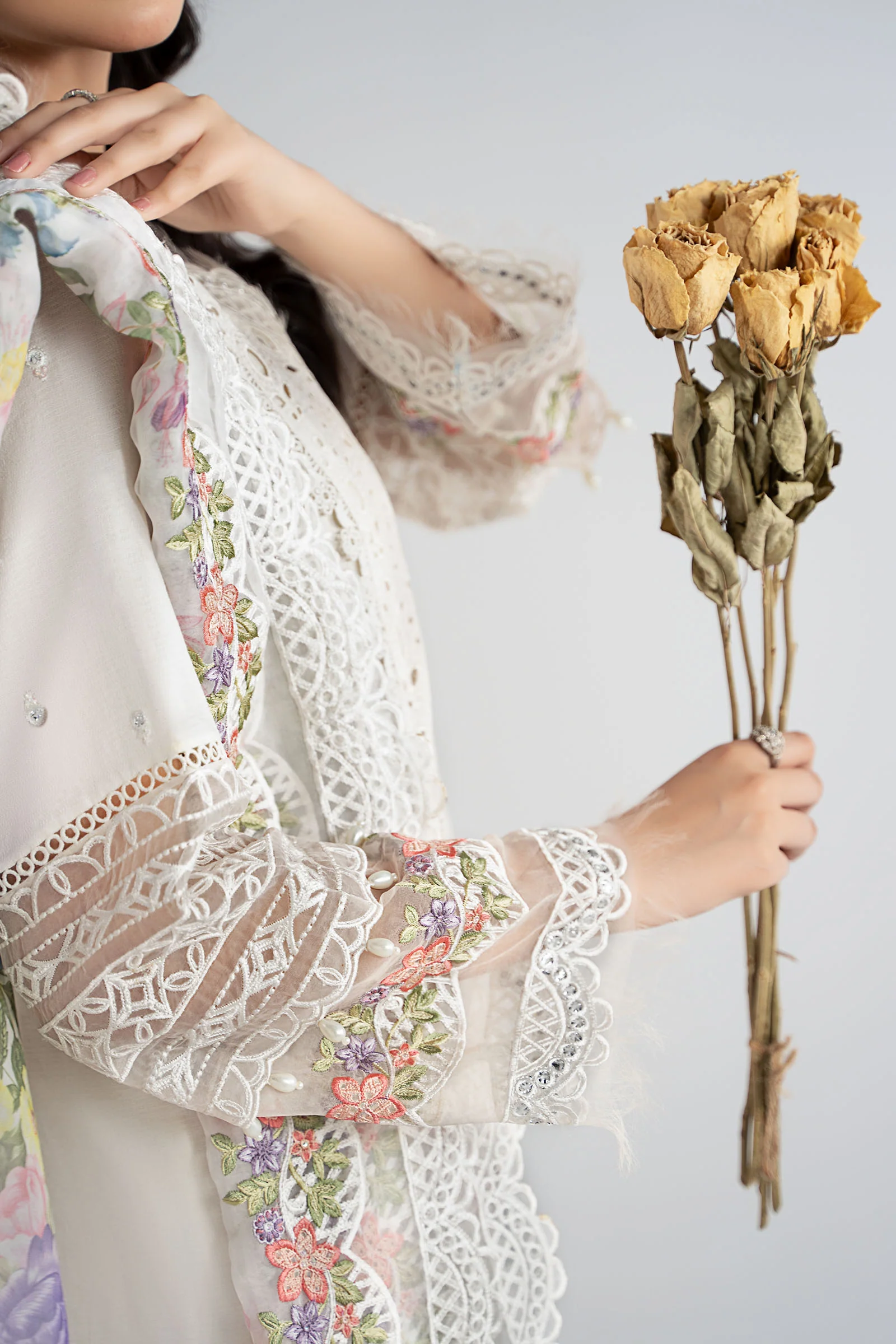 3 Piece Embroidered Dobby Suit - Image 4