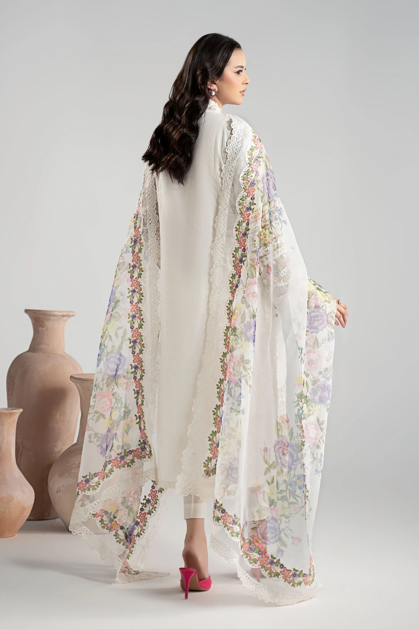 3 Piece Embroidered Dobby Suit - Image 8
