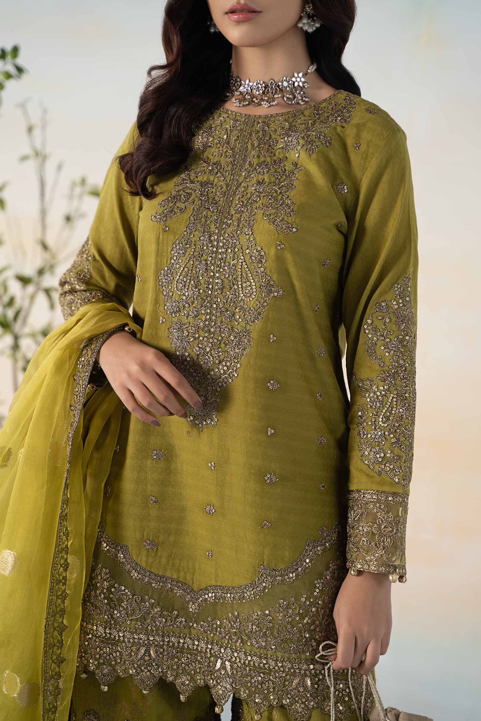 3 Piece Embroidered Dobby Suit - Image 4