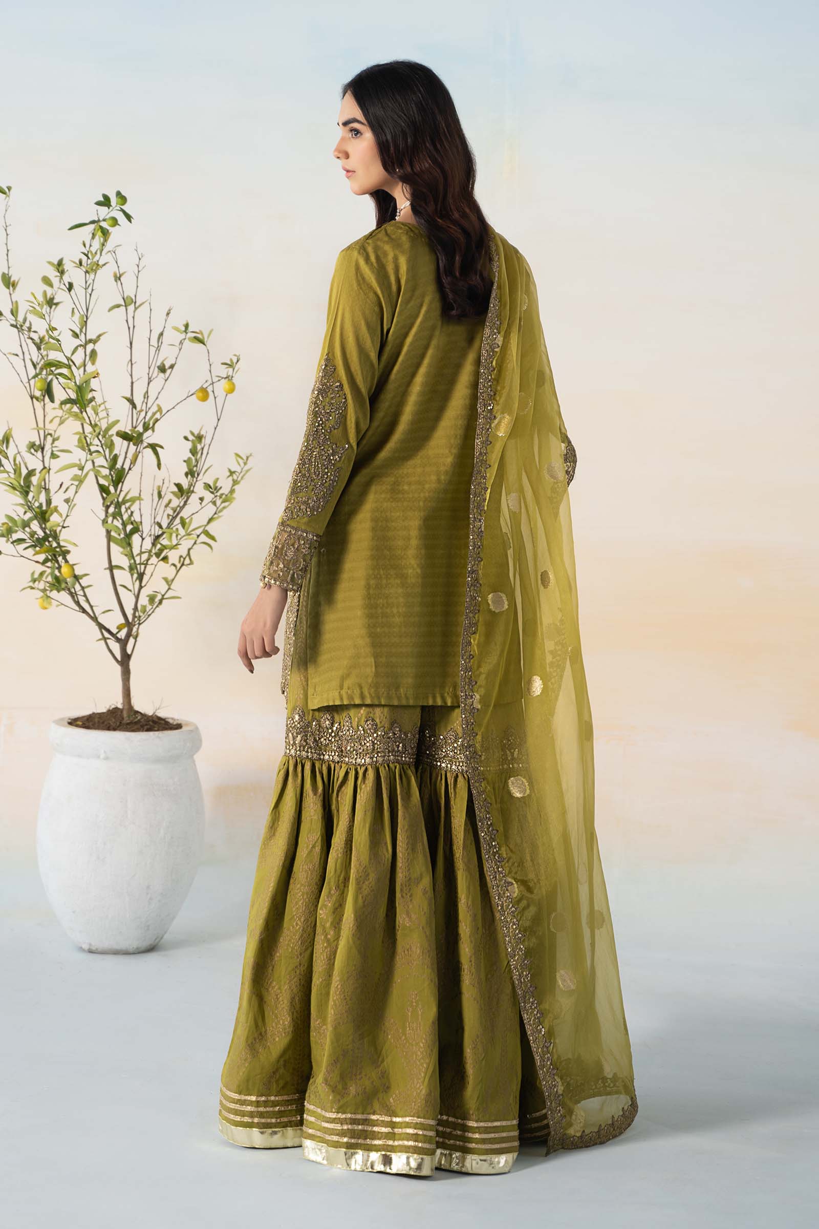 3 Piece Embroidered Dobby Suit - Image 7
