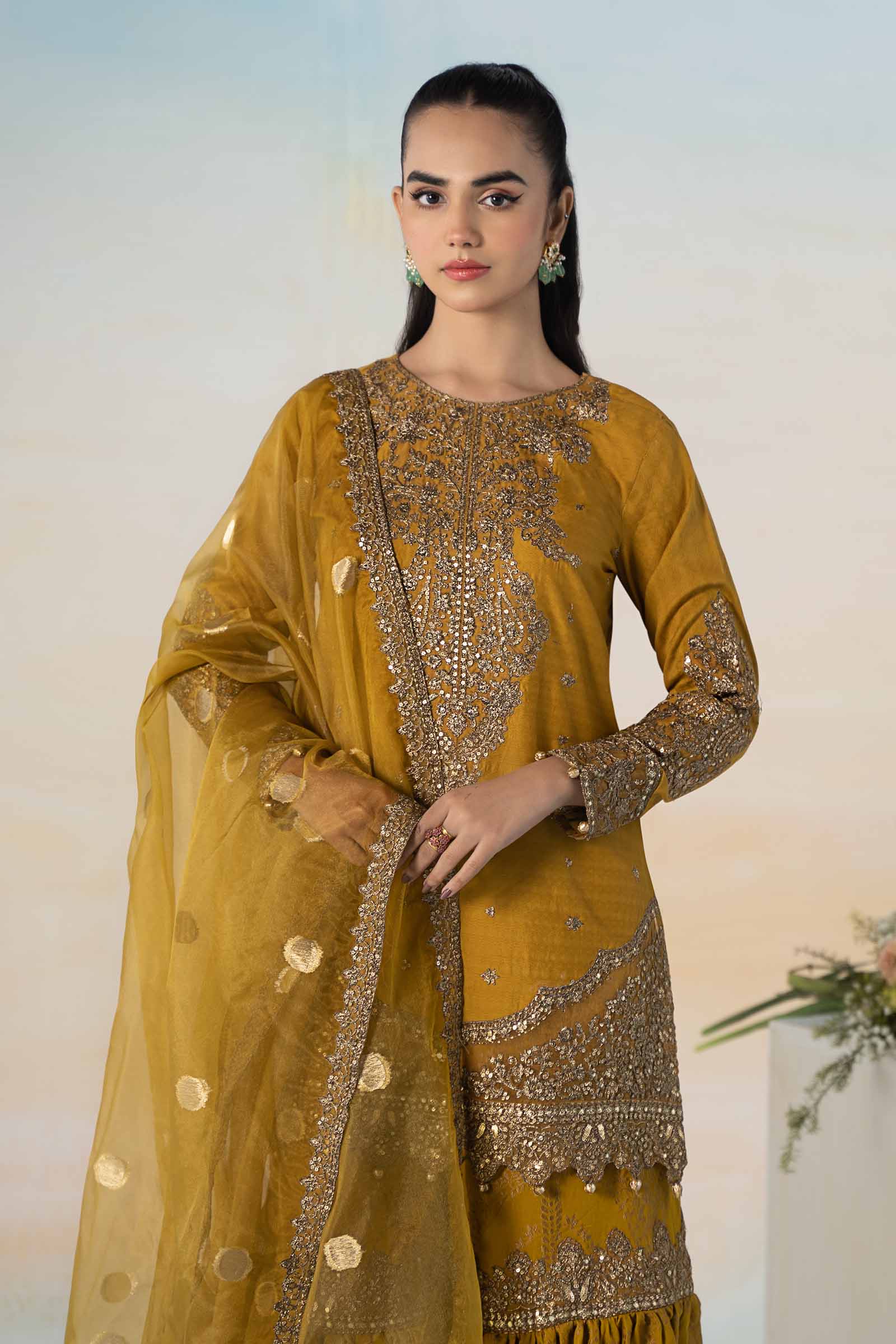 3 Piece Embroidered Dobby Suit - Image 2
