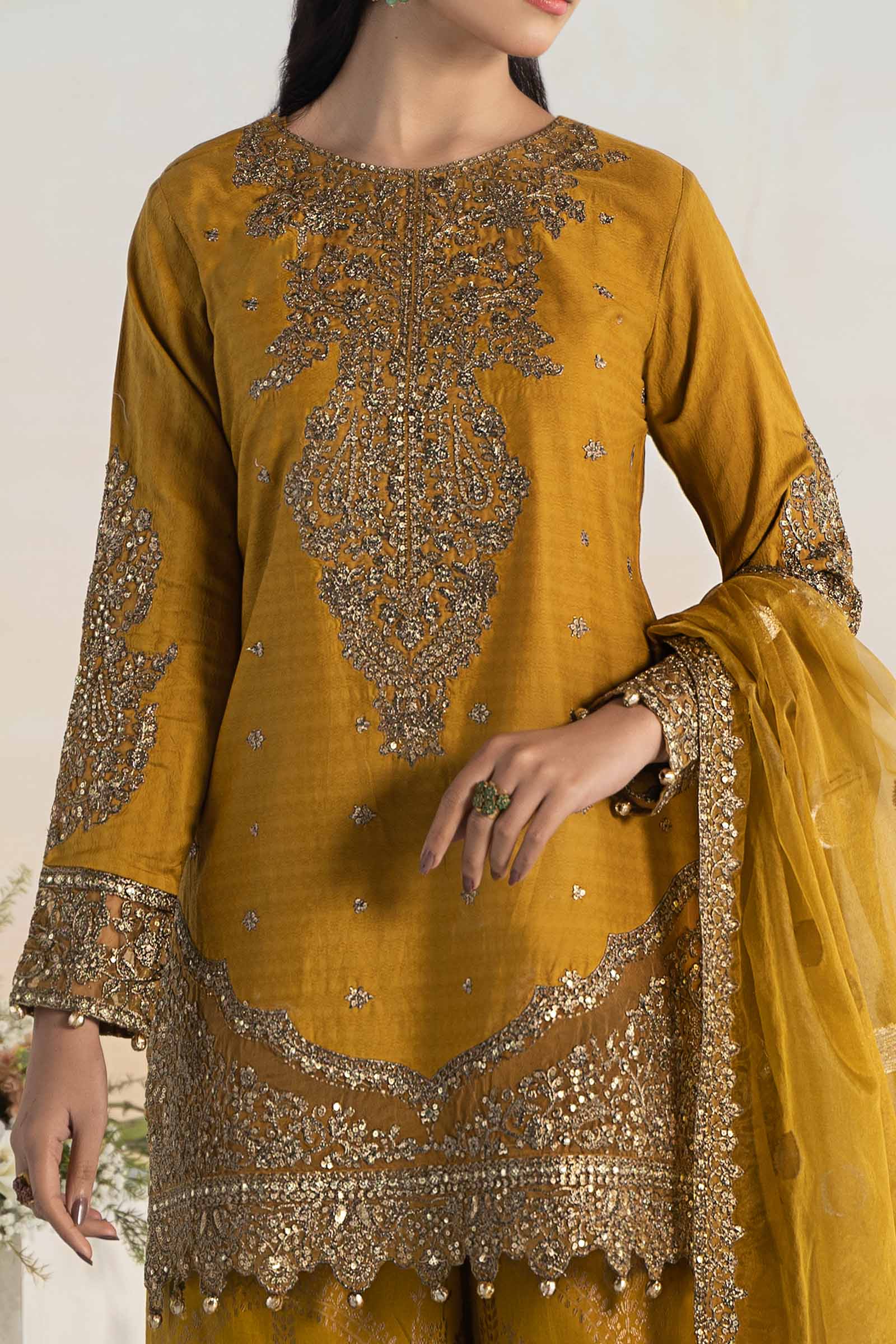 3 Piece Embroidered Dobby Suit - Image 4