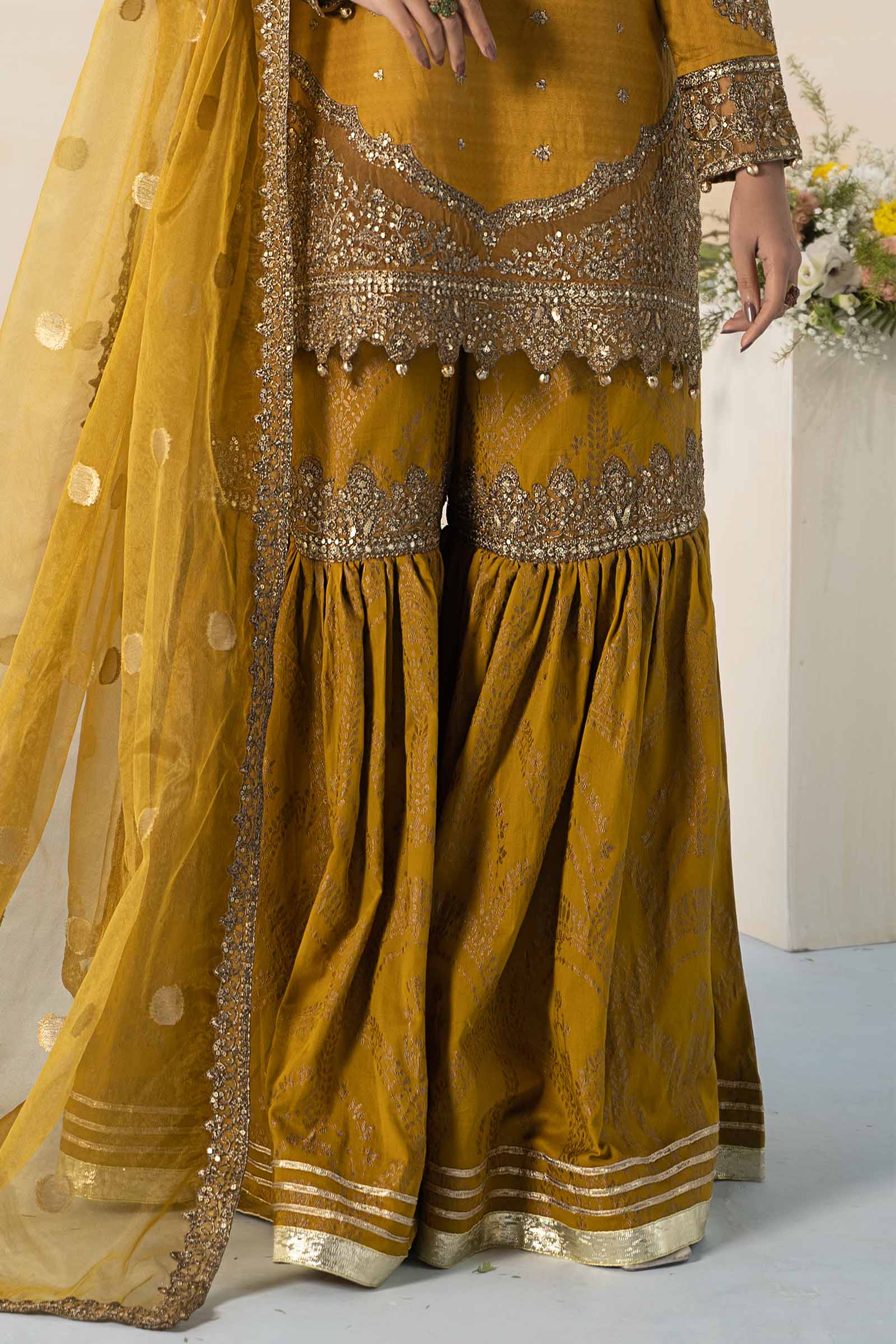 3 Piece Embroidered Dobby Suit - Image 5