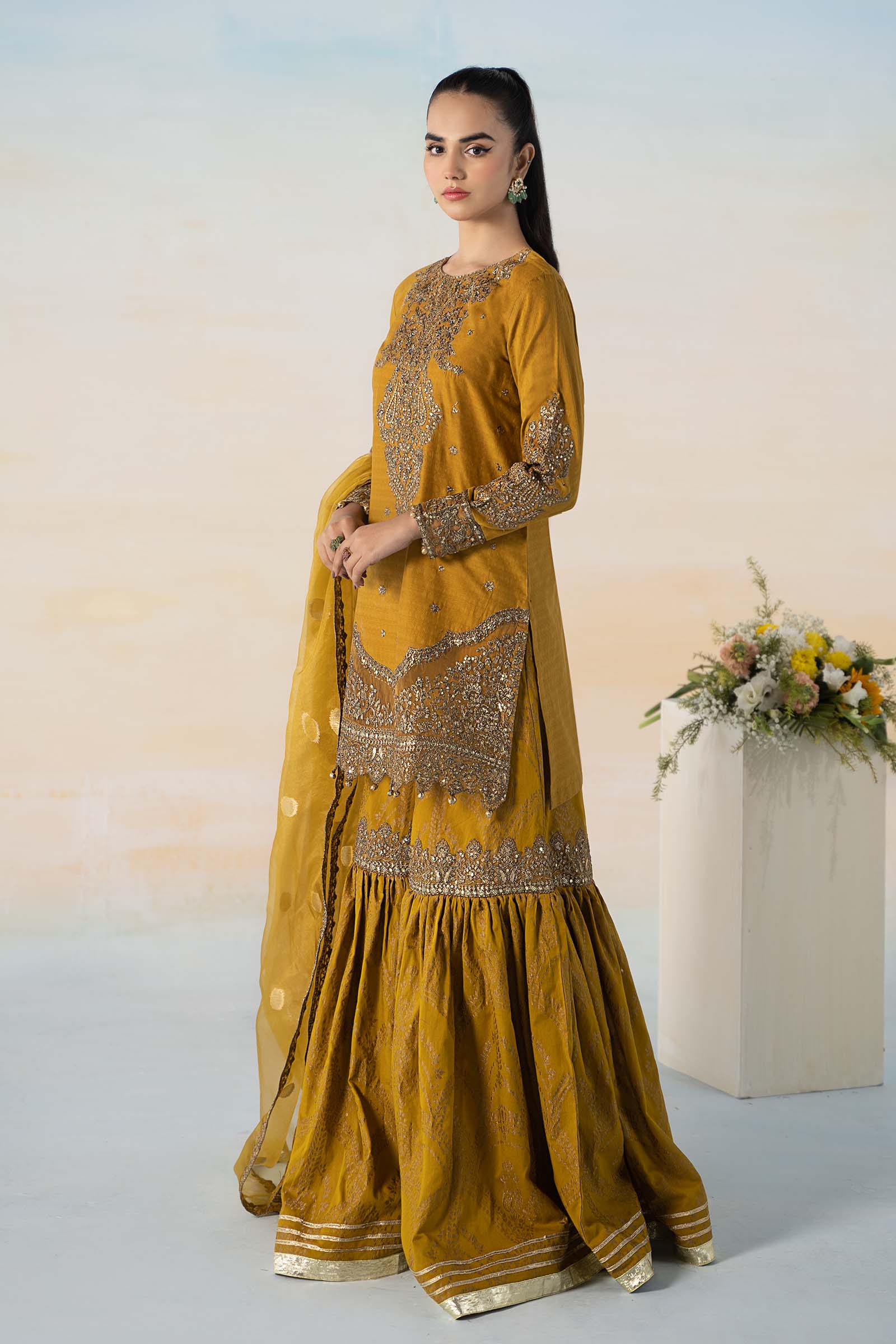 3 Piece Embroidered Dobby Suit - Image 6