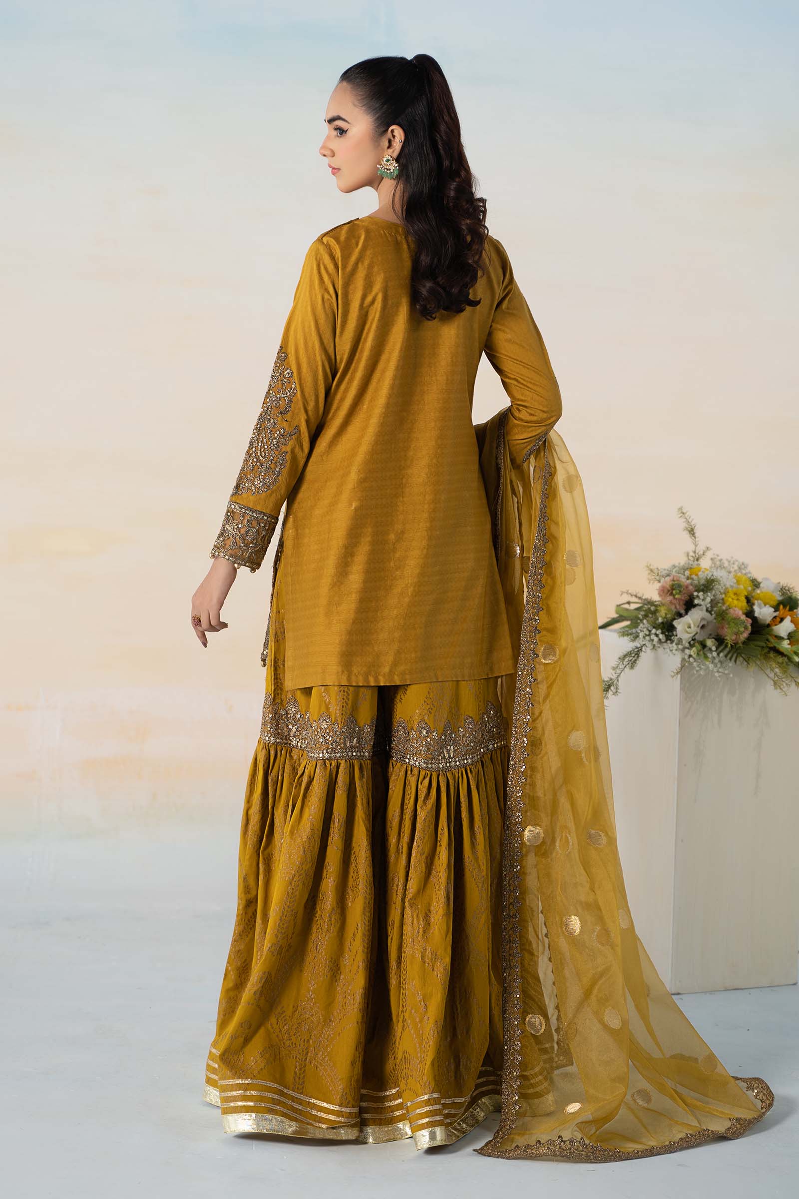 3 Piece Embroidered Dobby Suit - Image 7