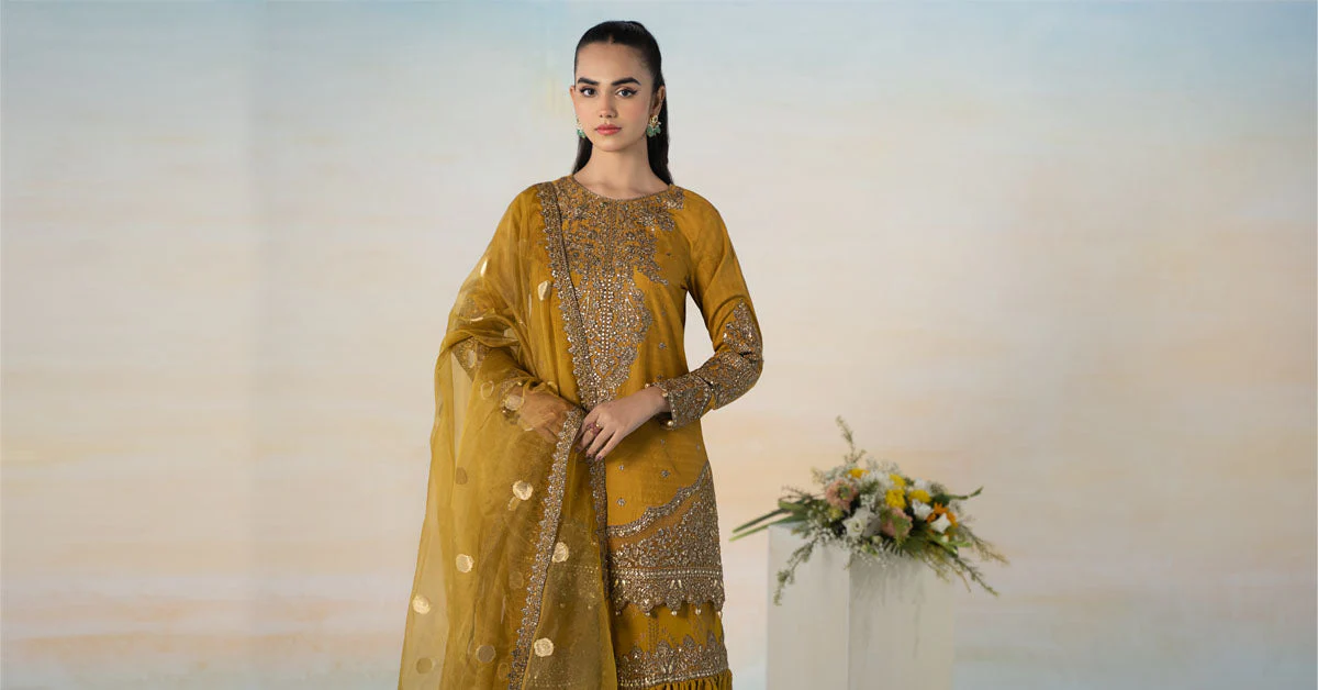 3 Piece Embroidered Dobby Suit - Image 8