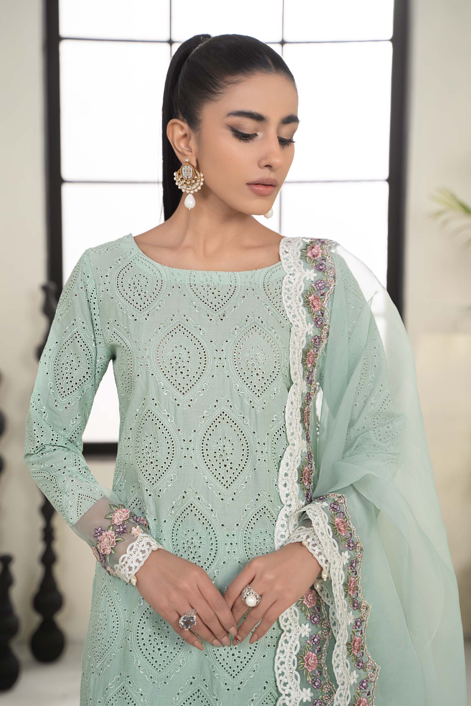 3 Piece Dyed Lawn Suit - Image 2