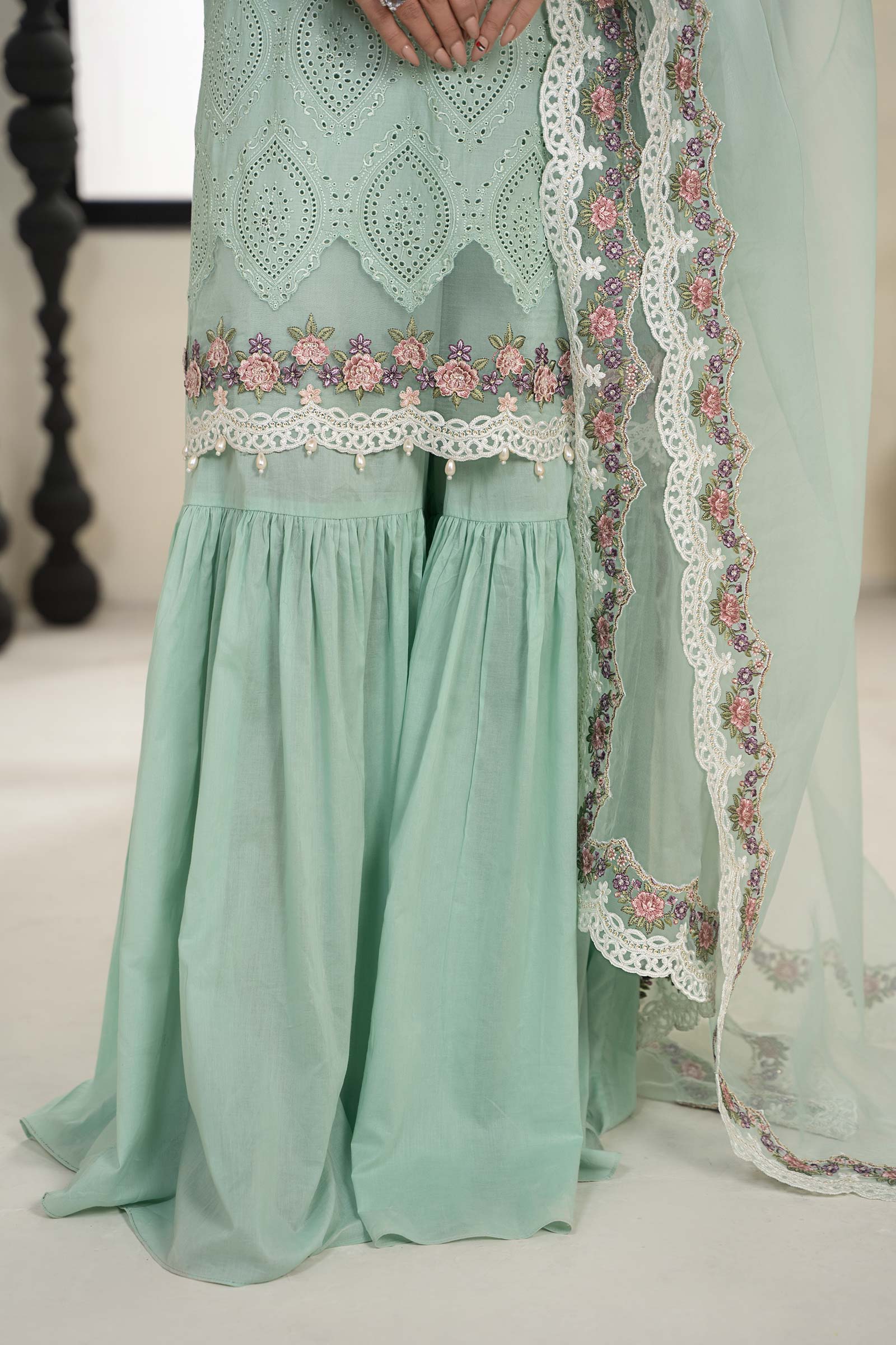 3 Piece Dyed Lawn Suit - Image 3