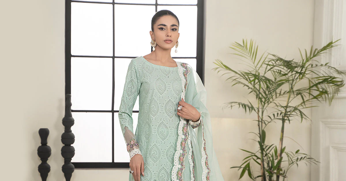 3 Piece Dyed Lawn Suit - Image 6