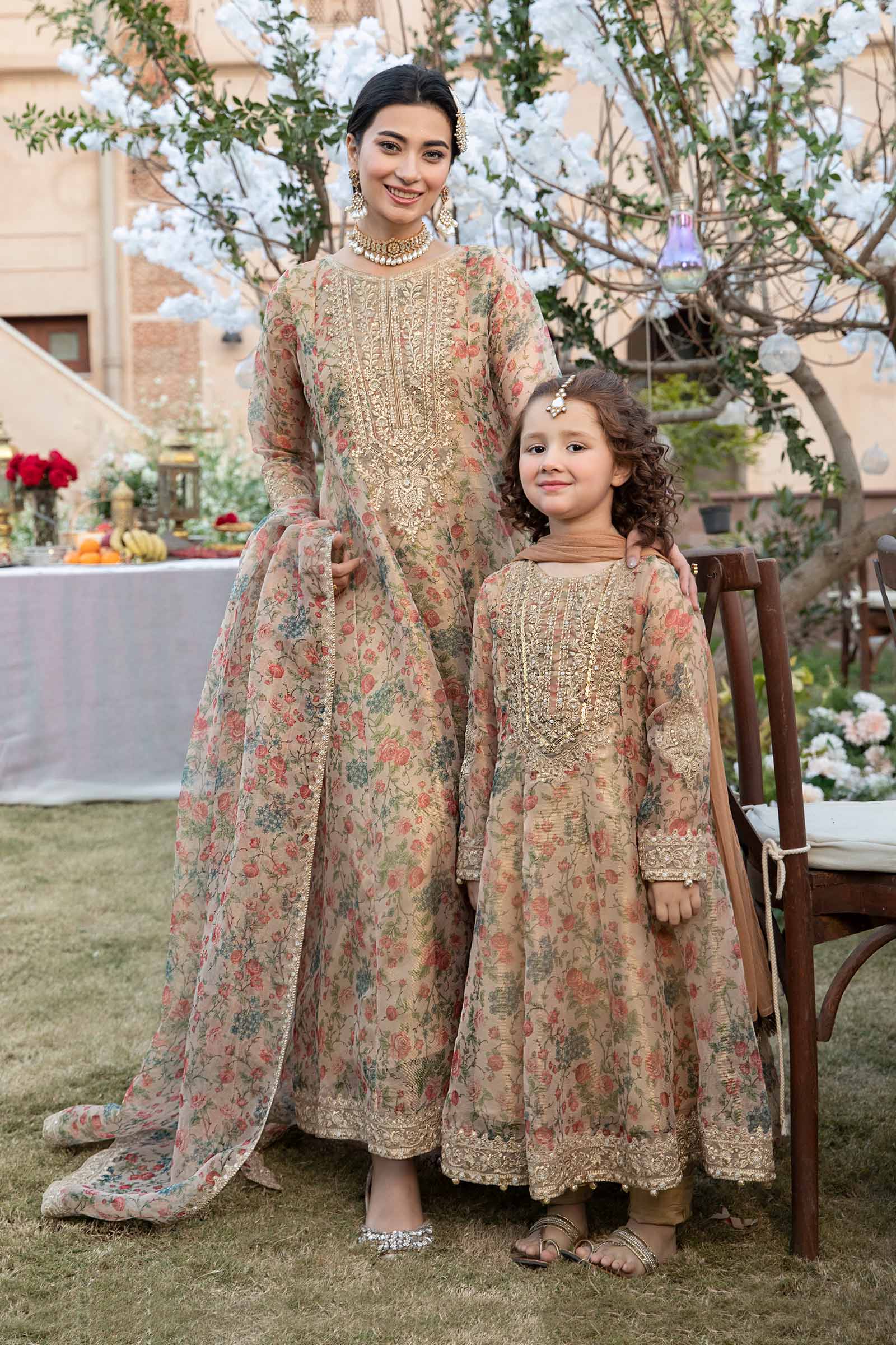 3 Piece Printed Organza Masoori Net Suit - Image 2