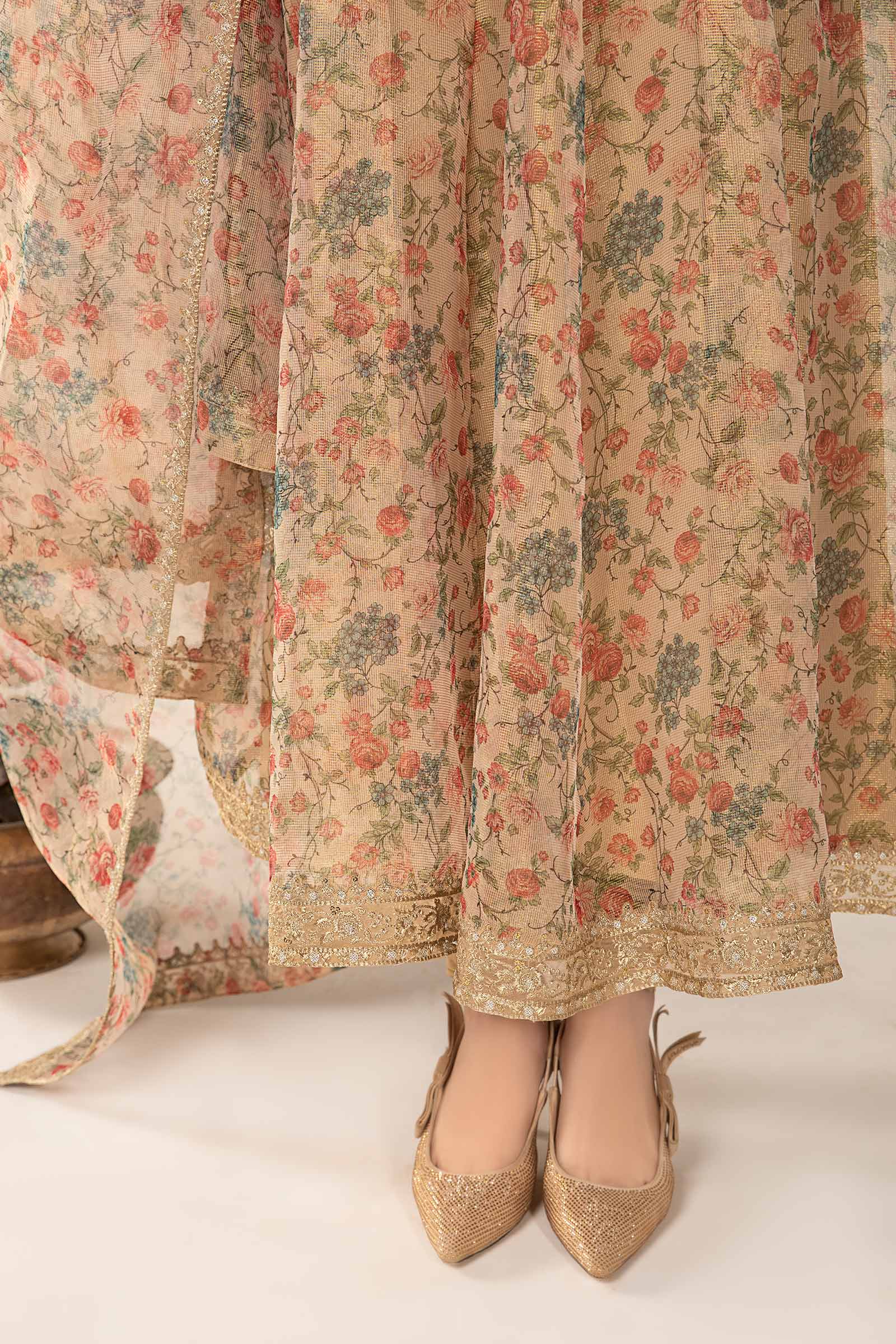3 Piece Printed Organza Masoori Net Suit - Image 9