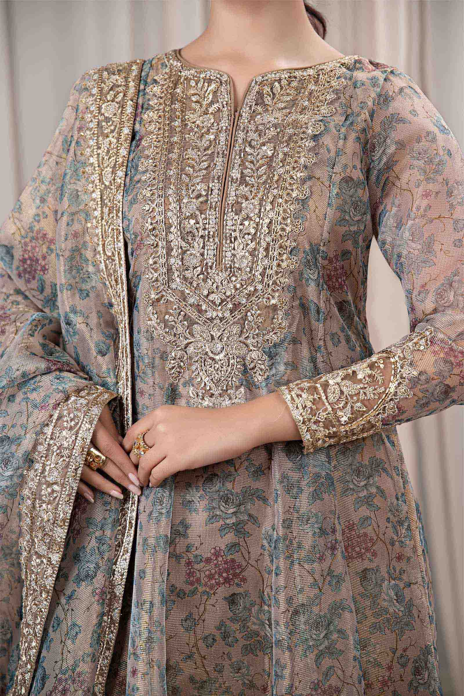 3 Piece Printed Organza Masoori Net Suit - Image 4