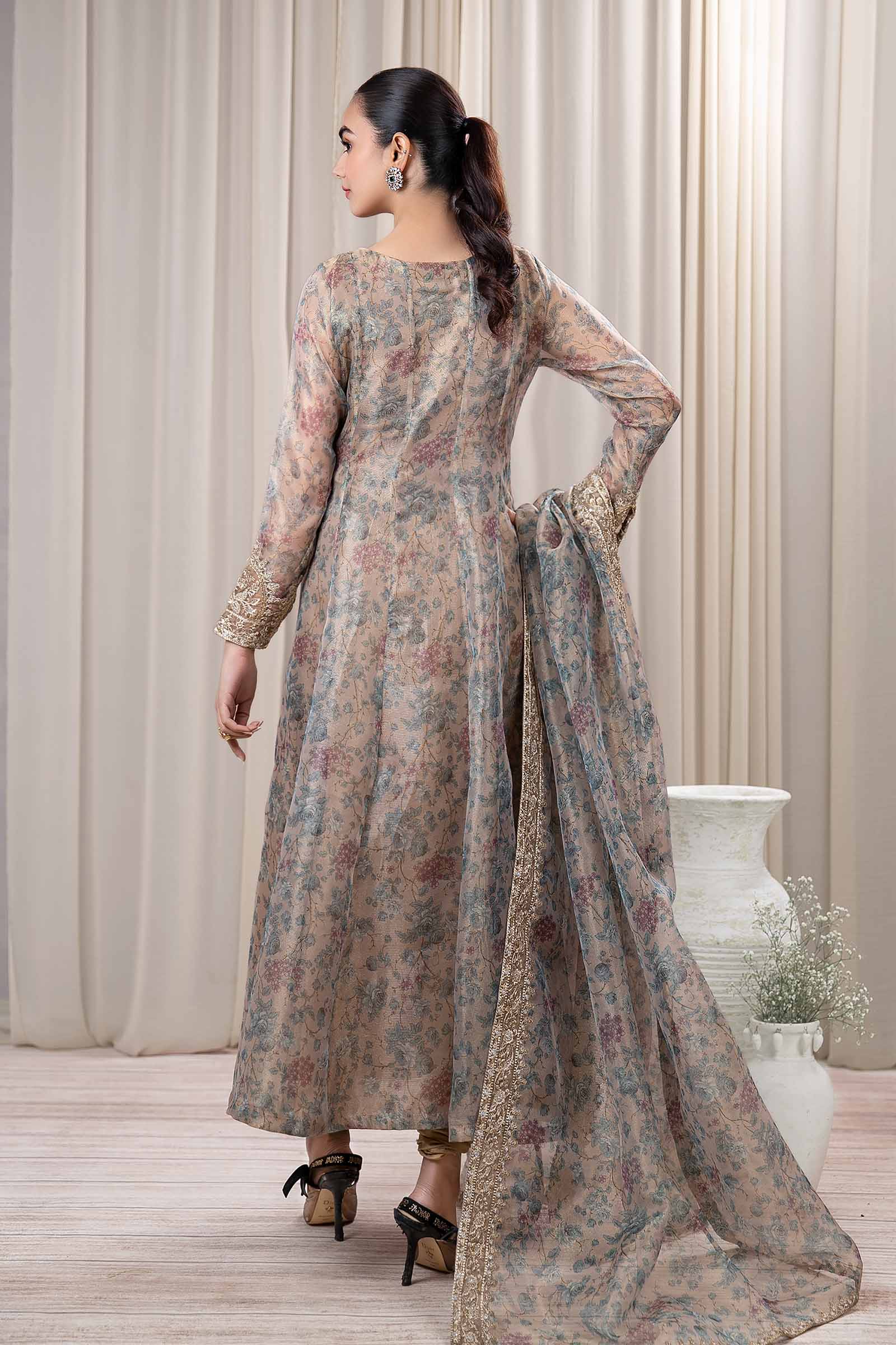 3 Piece Printed Organza Masoori Net Suit - Image 6