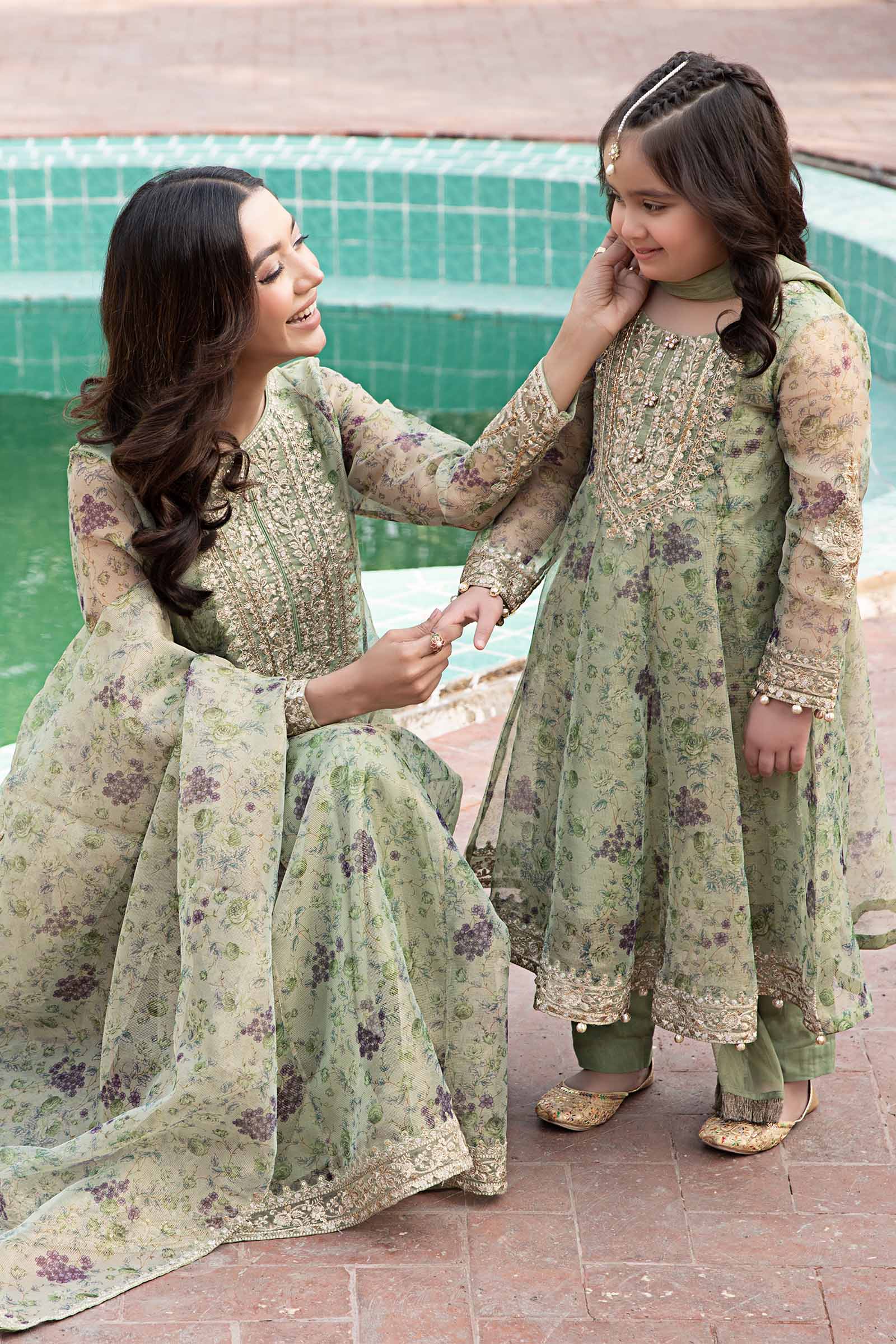 3 Piece Printed Organza Masoori Net Suit - Image 3