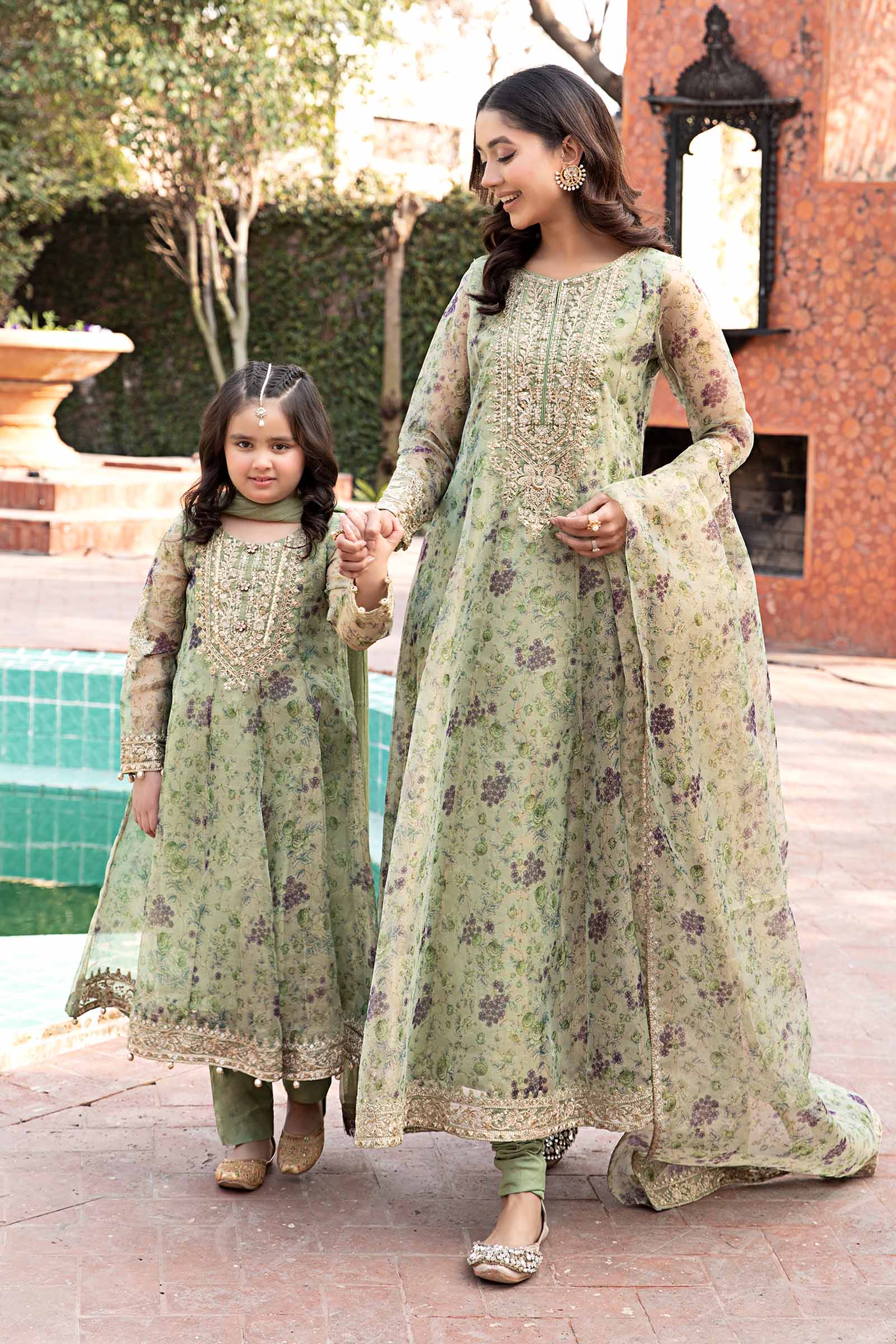 3 Piece Printed Organza Masoori Net Suit - Image 5