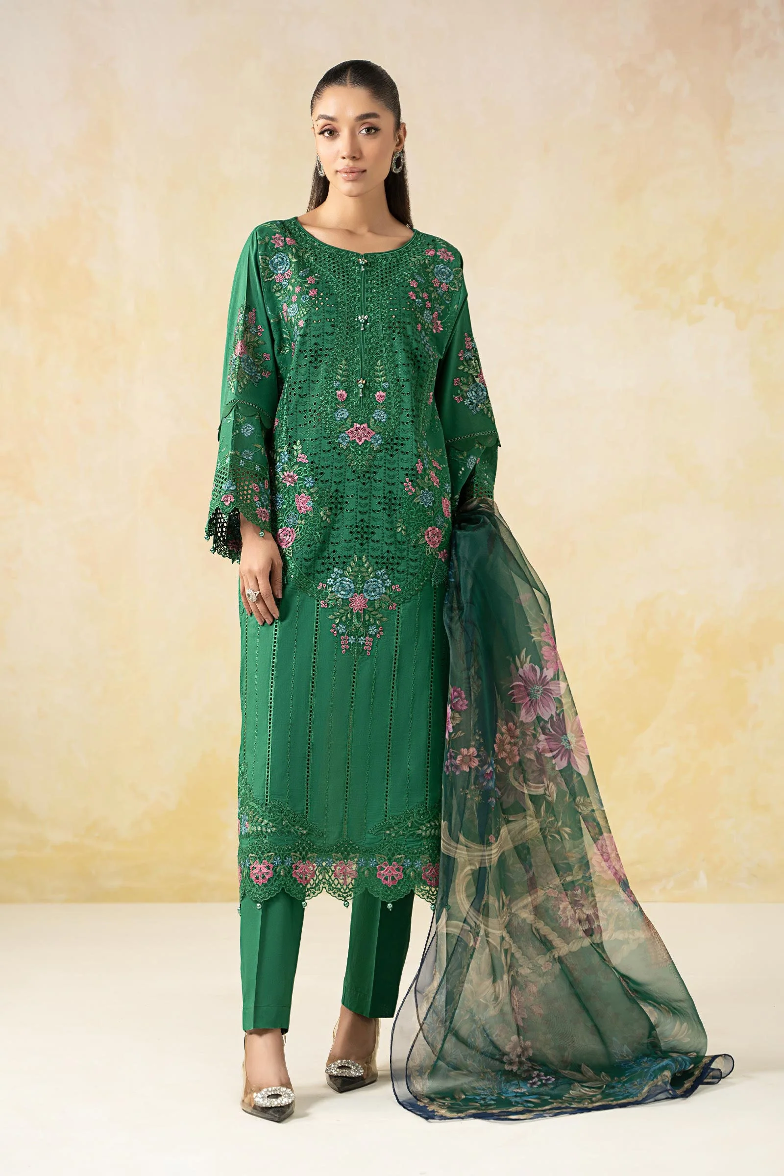 3 Piece Embroidered Lawn Suit