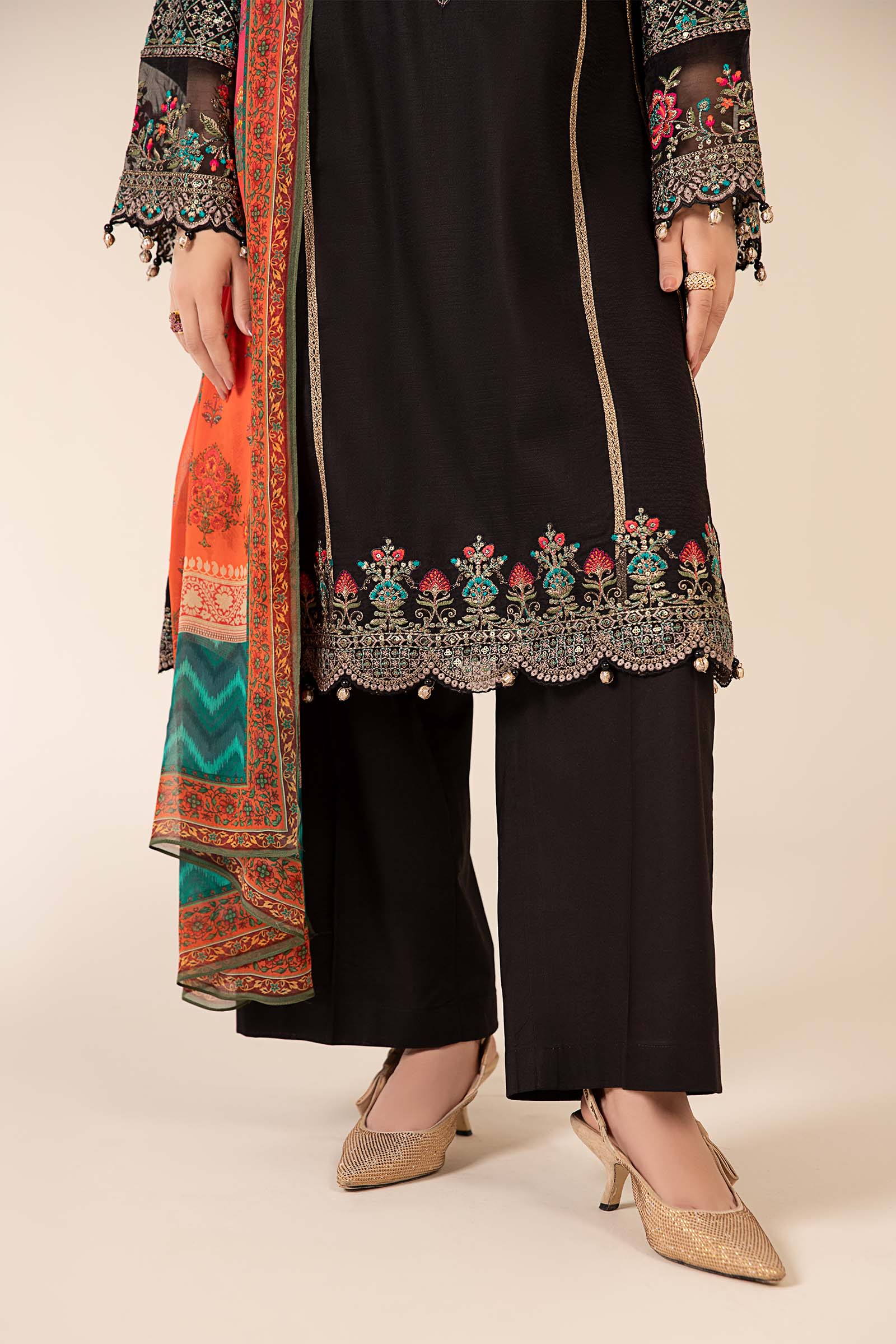 3 Piece Embroidered Dobby Suit - Image 4
