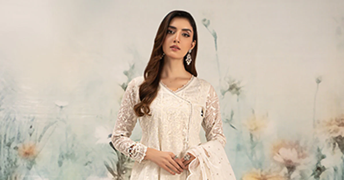3 Piece Embroidered Organza Suit - Image 8