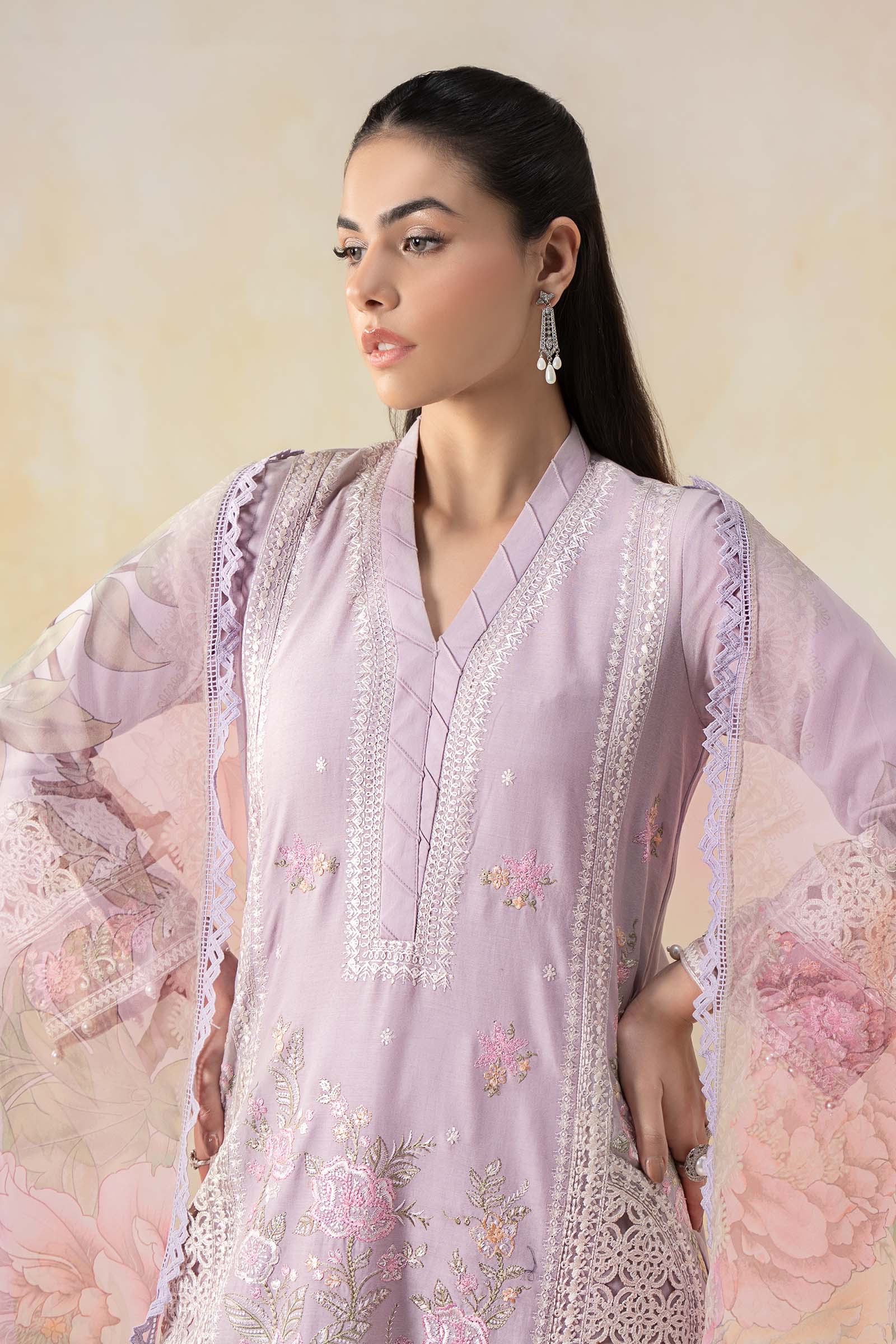 3 Piece Embroidered Dobby Lawn Suit - Image 7