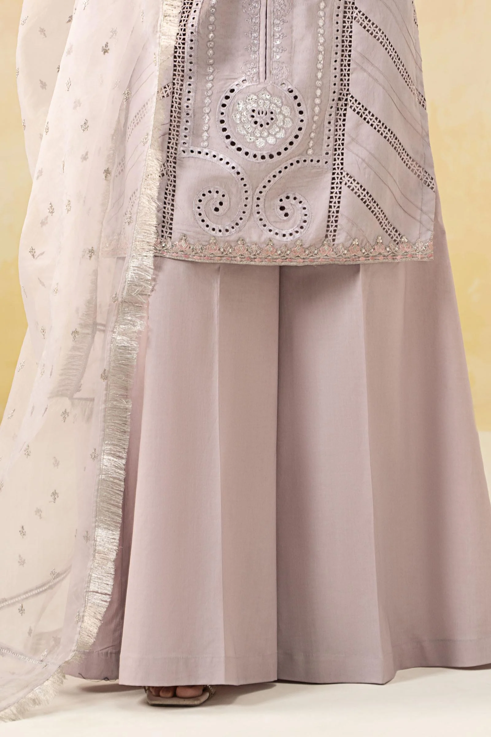 3 Piece Embroidered Dobby Suit - Image 4