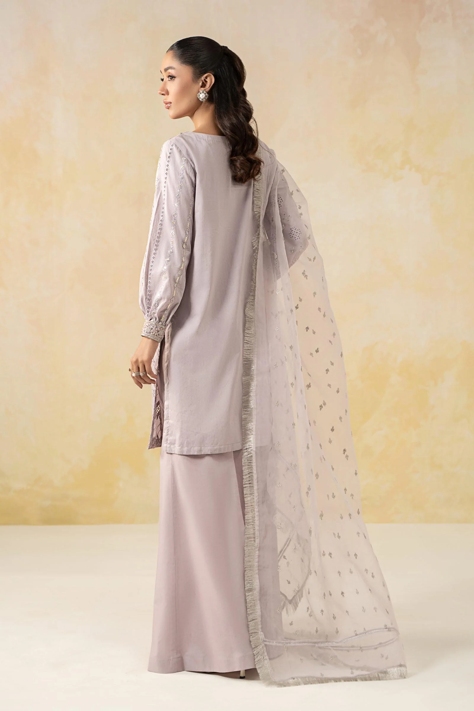 3 Piece Embroidered Dobby Suit - Image 5