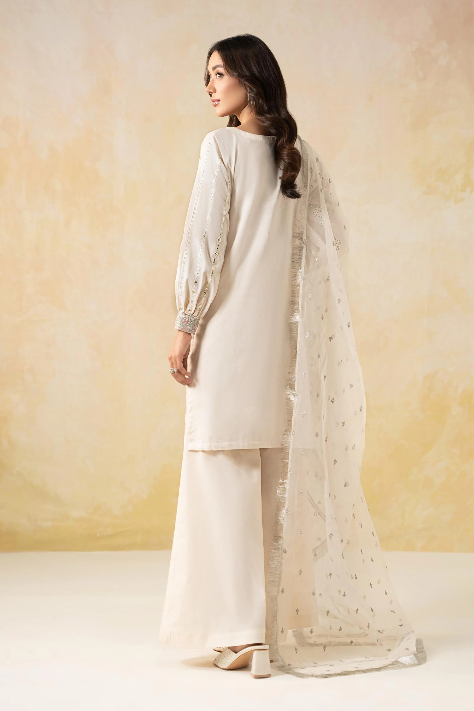 3 Piece Embroidered Dobby Suit - Image 6