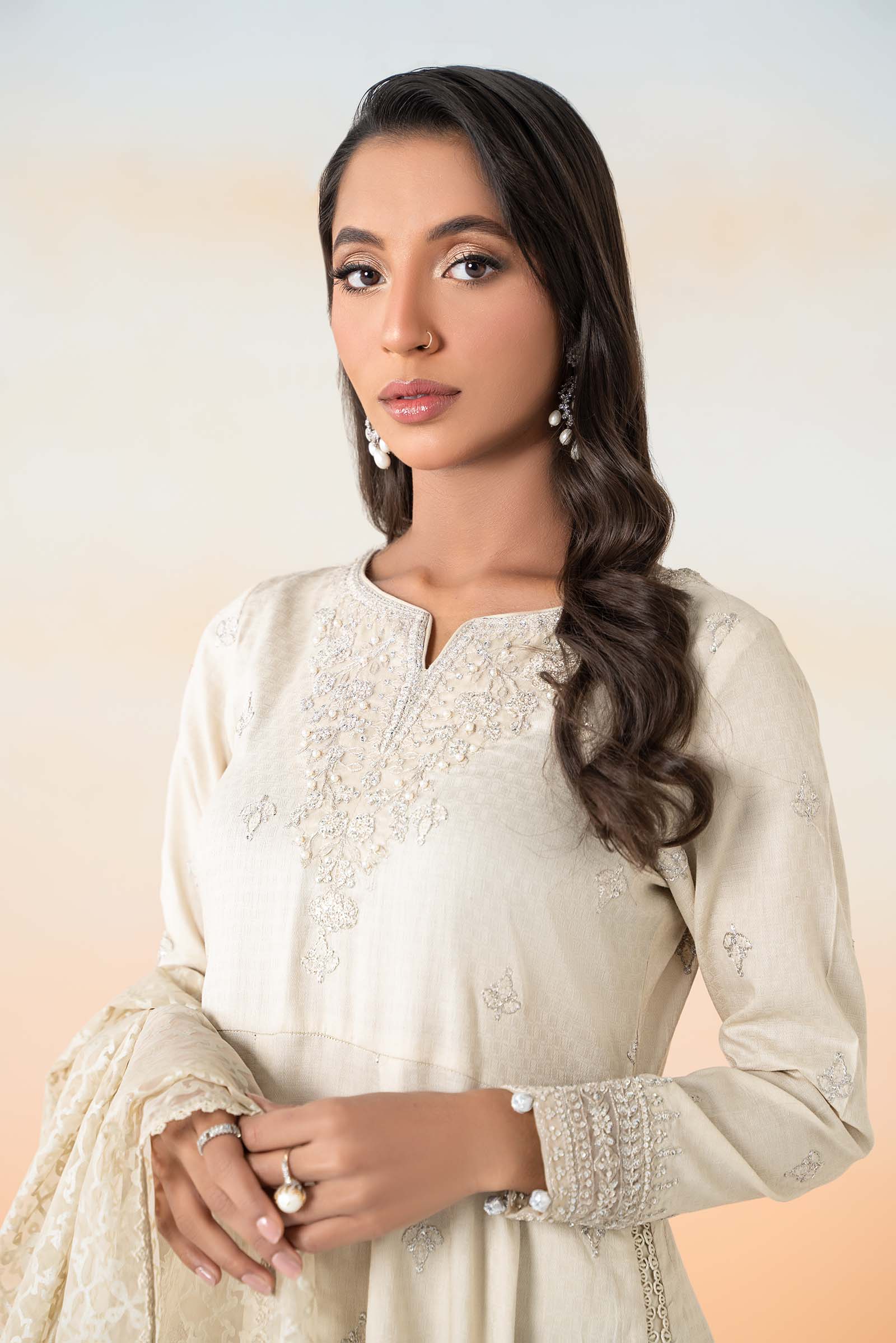 3 Piece Embroidered Dobby Lawn Suit - Image 2