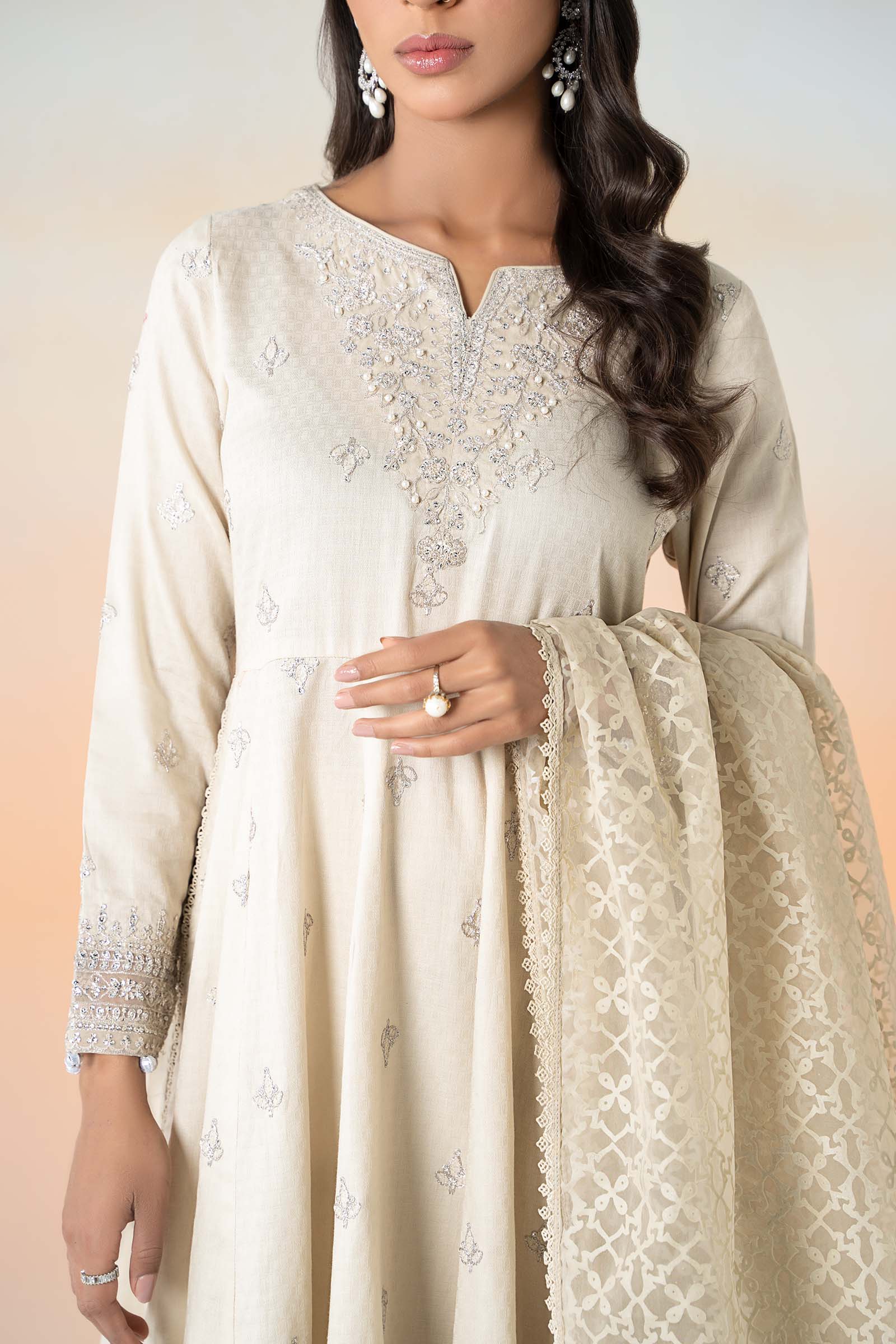 3 Piece Embroidered Dobby Lawn Suit - Image 3