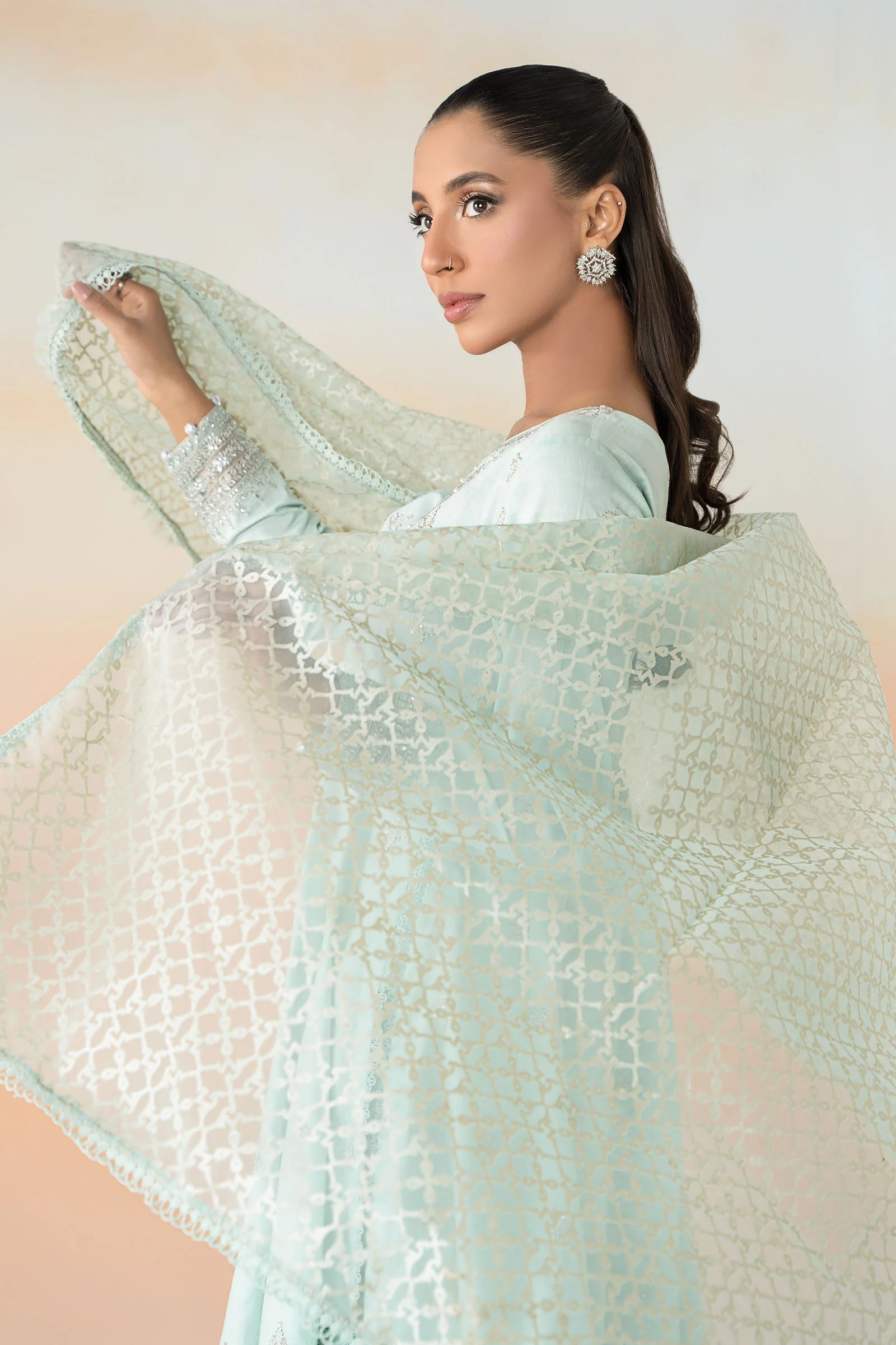 3 Piece Embroidered Dobby Lawn Suit - Image 3