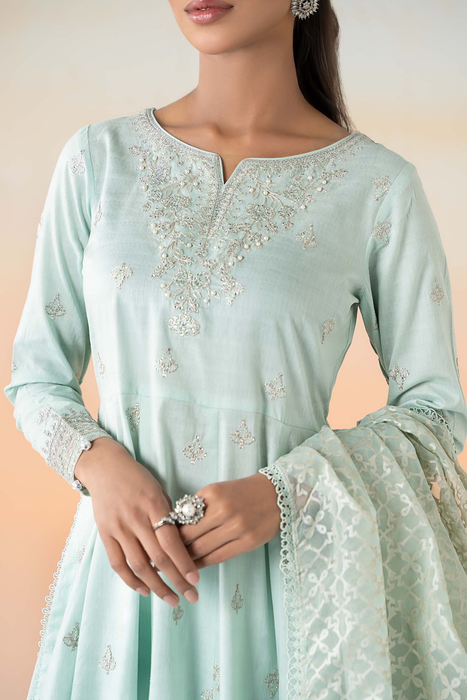 3 Piece Embroidered Dobby Lawn Suit - Image 4