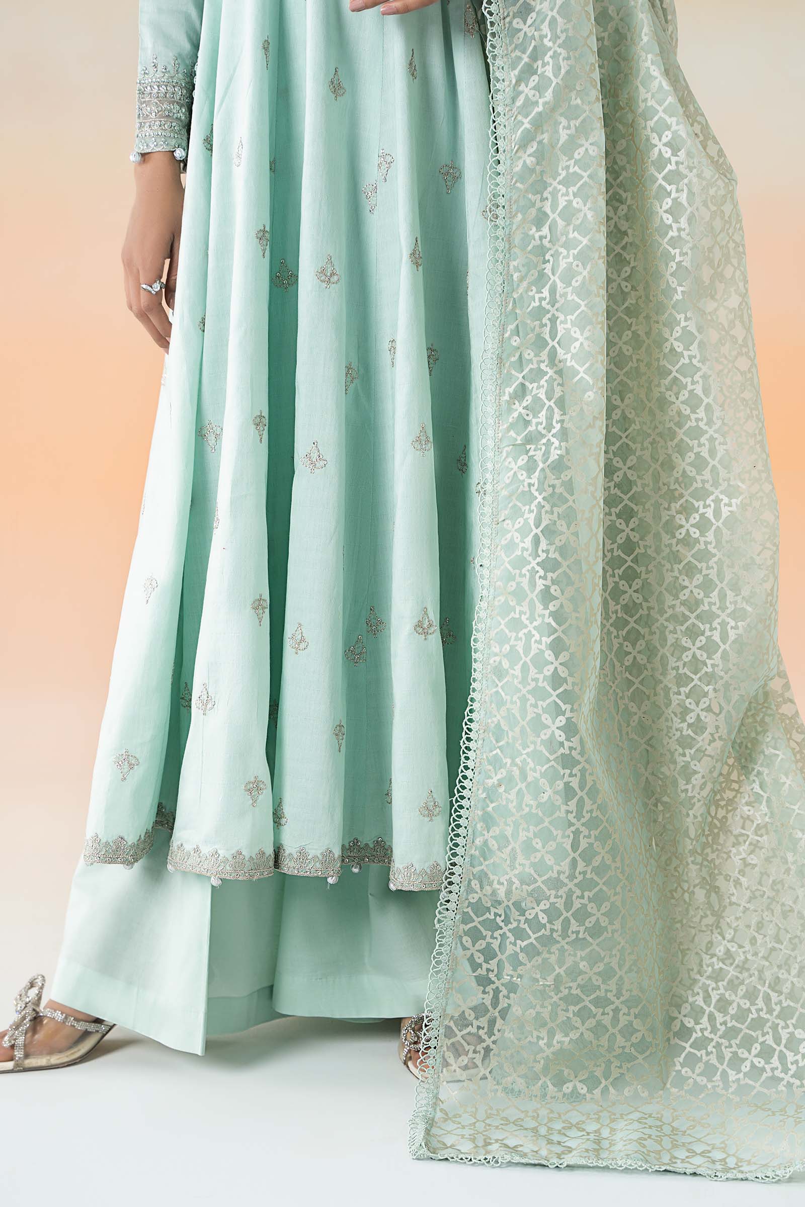 3 Piece Embroidered Dobby Lawn Suit - Image 5