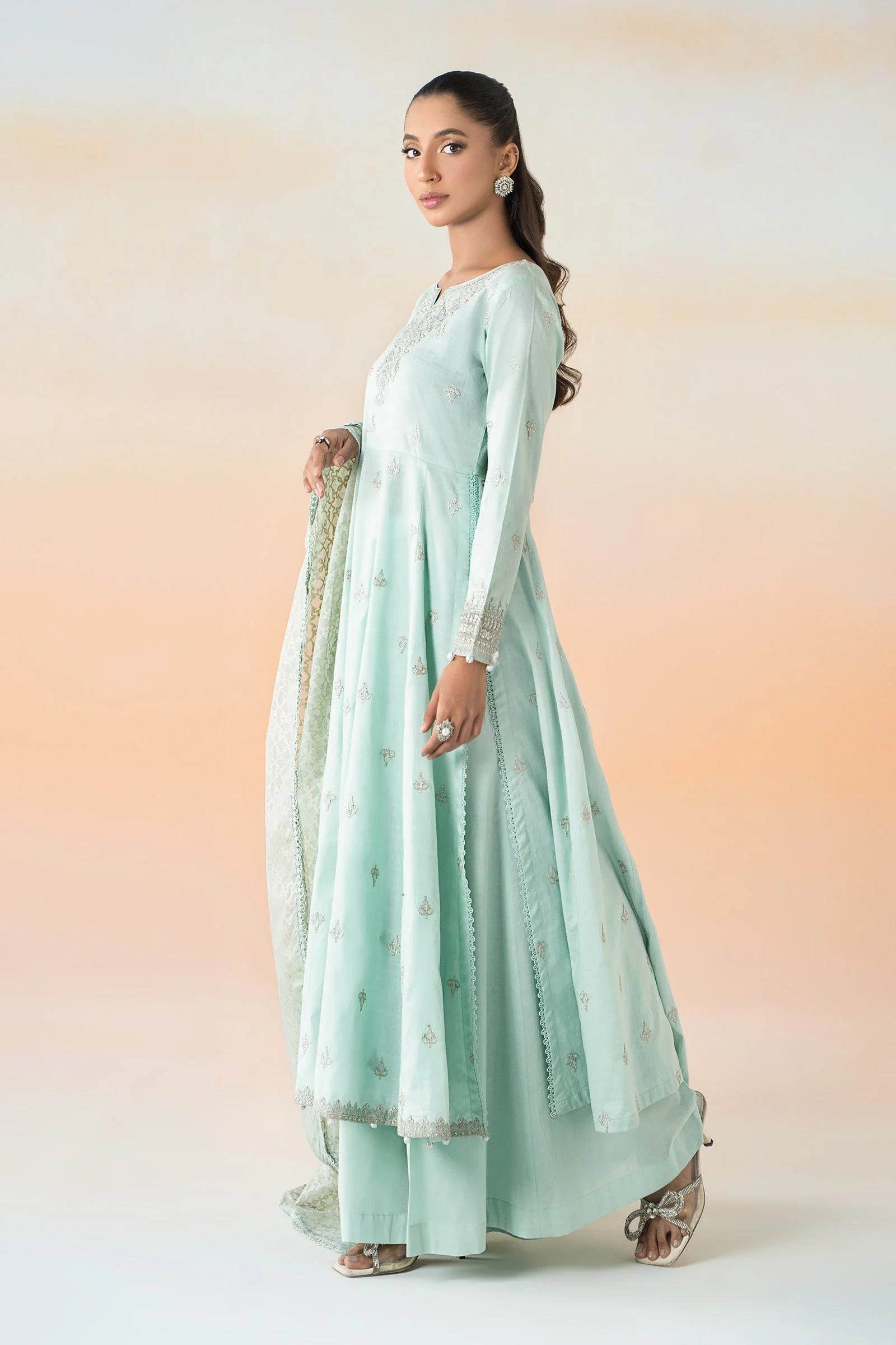 3 Piece Embroidered Dobby Lawn Suit - Image 6