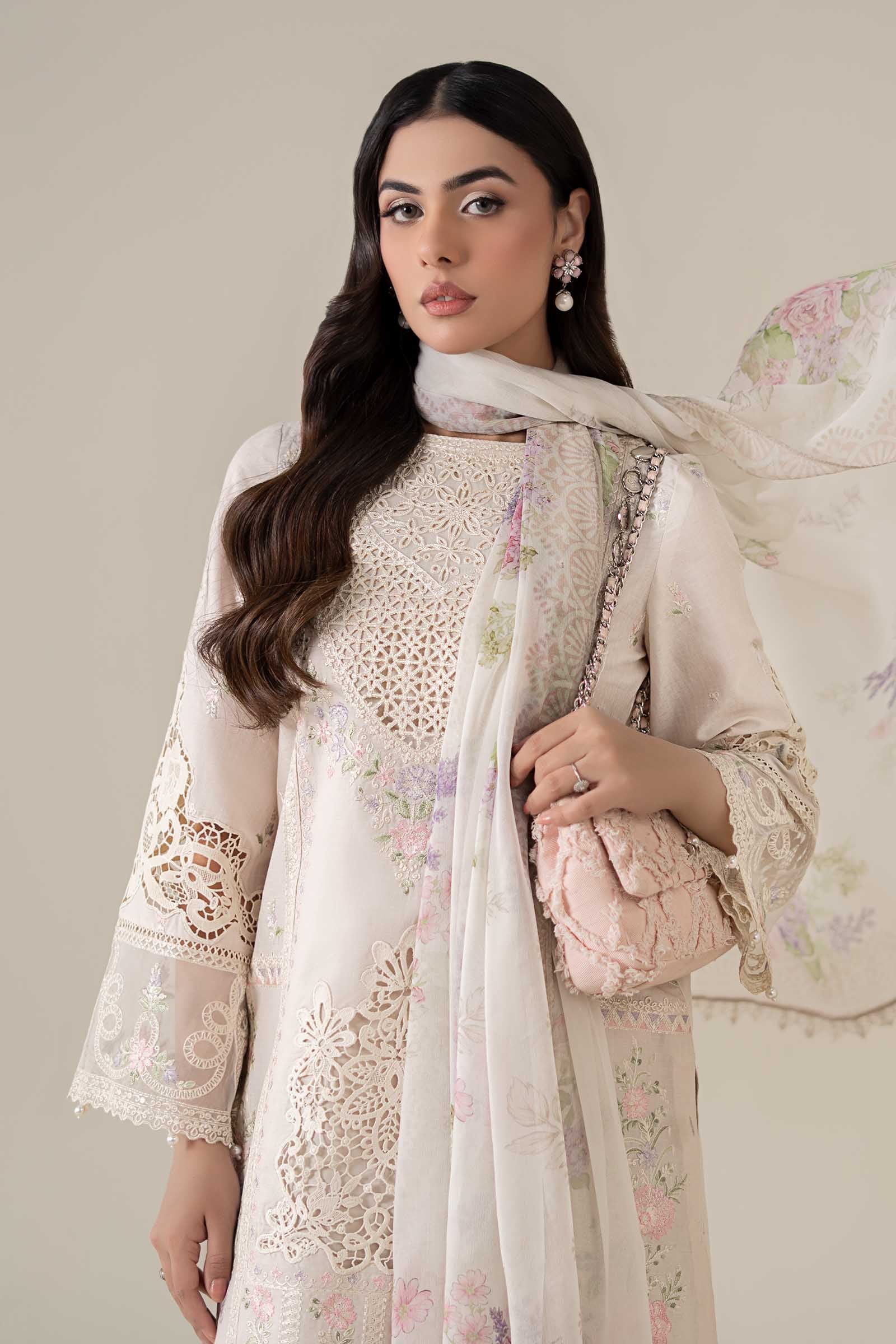 3 Piece Embroidered Dobby Lawn Suit - Image 2