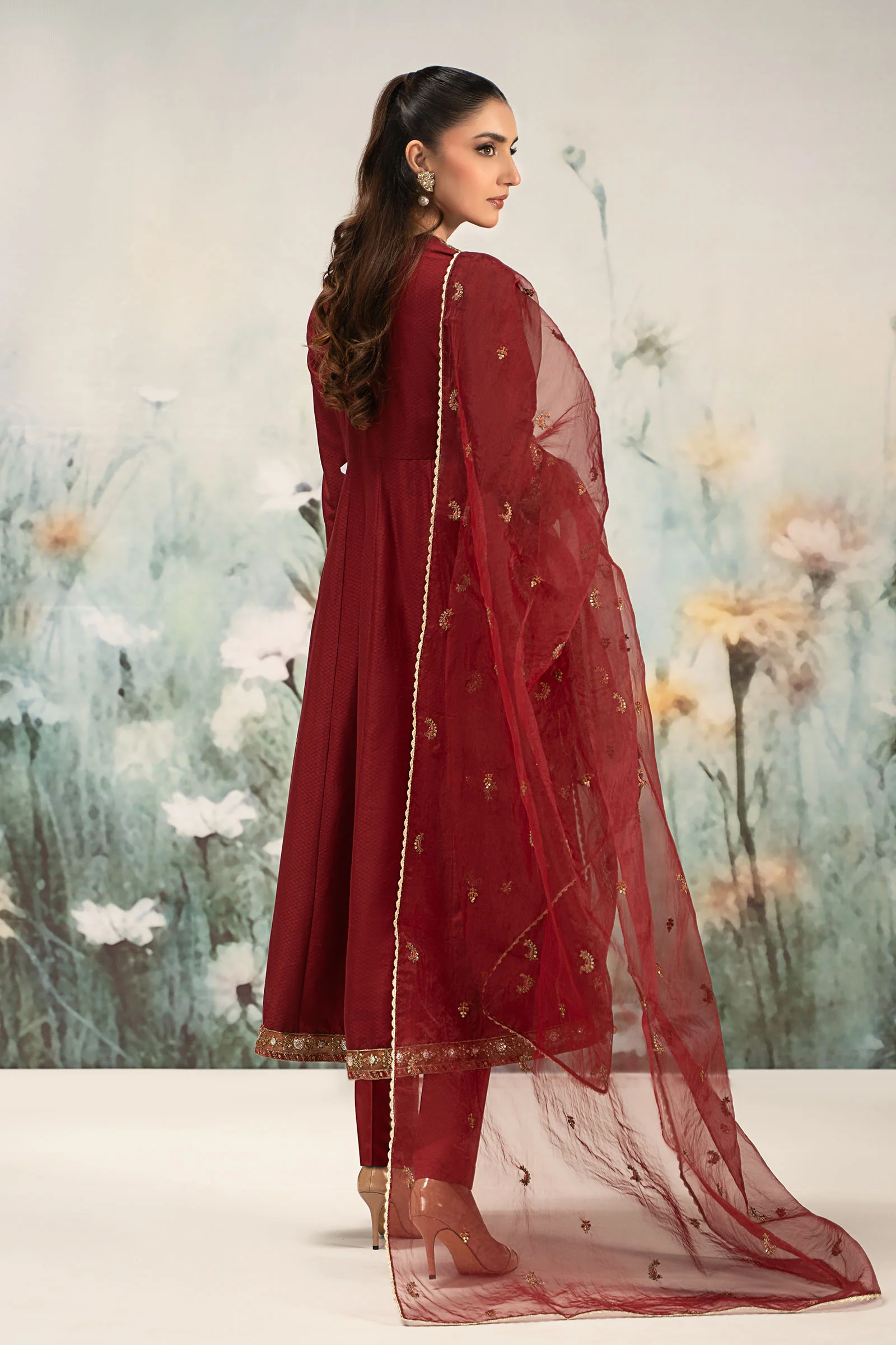 3 Piece Embroidered Dobby Lawn Suit - Image 6