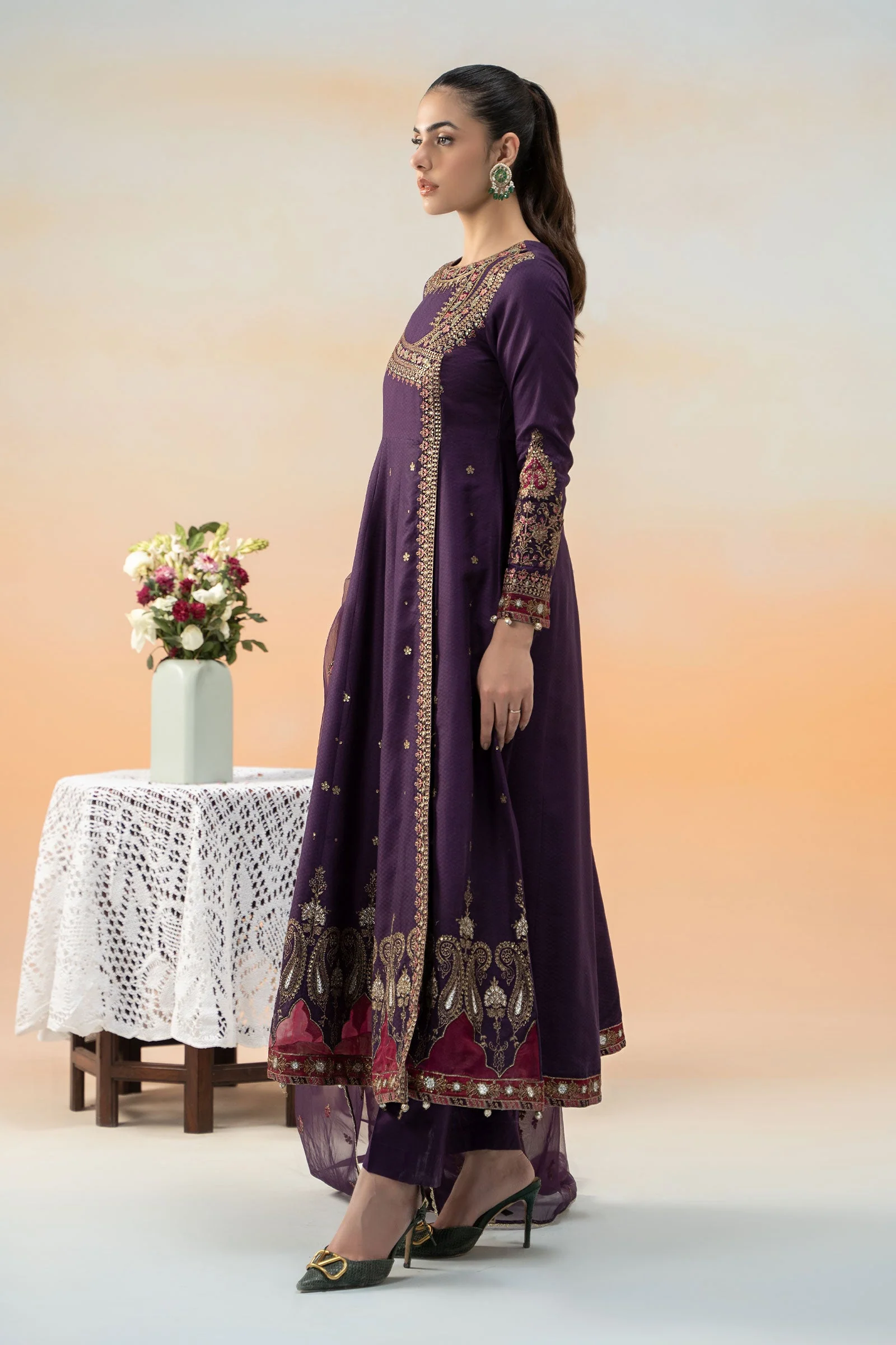 3 Piece Embroidered Dobby Lawn Suit - Image 7