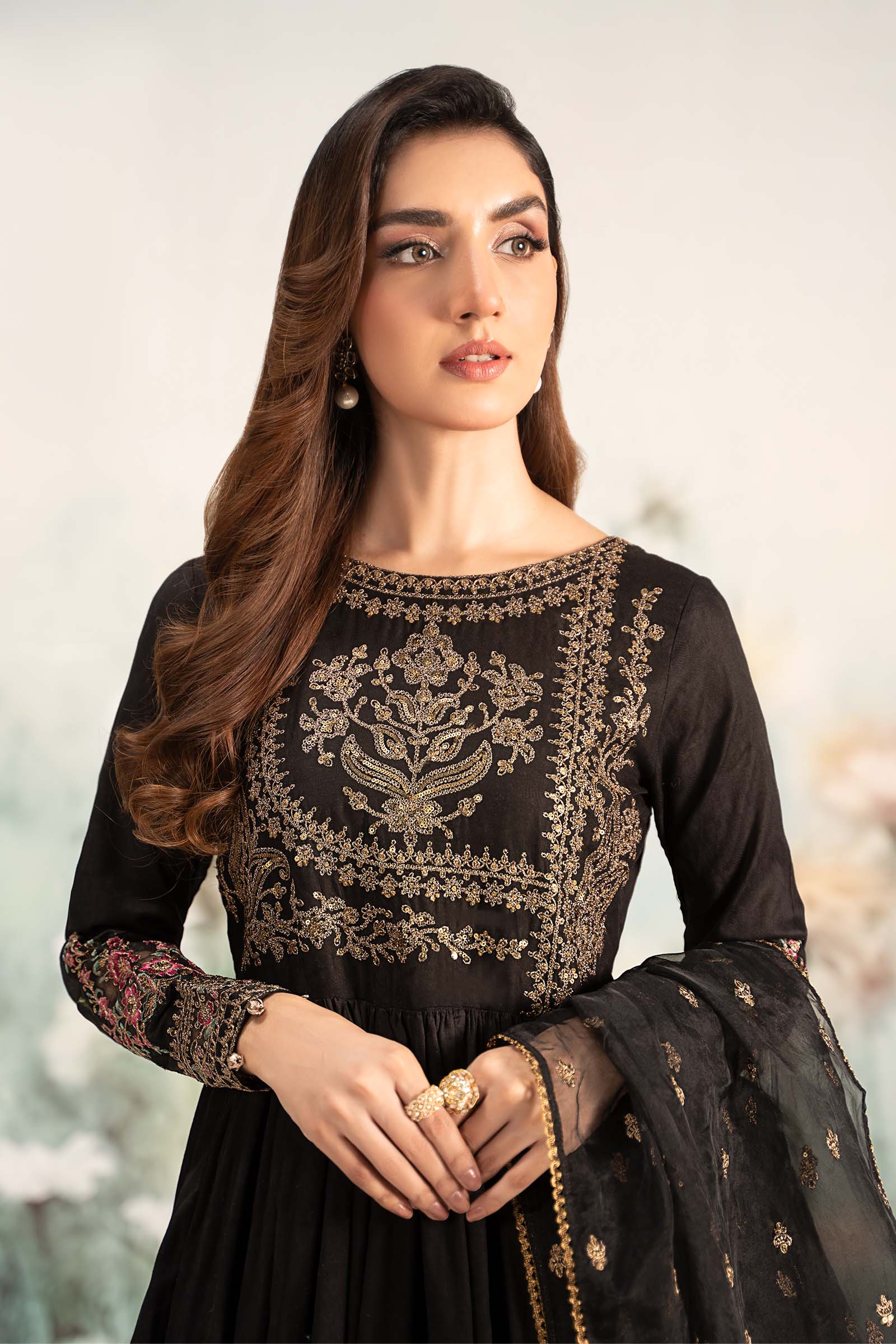 3 Piece Embroidered Self Jacquard Lawn Suit - Image 2